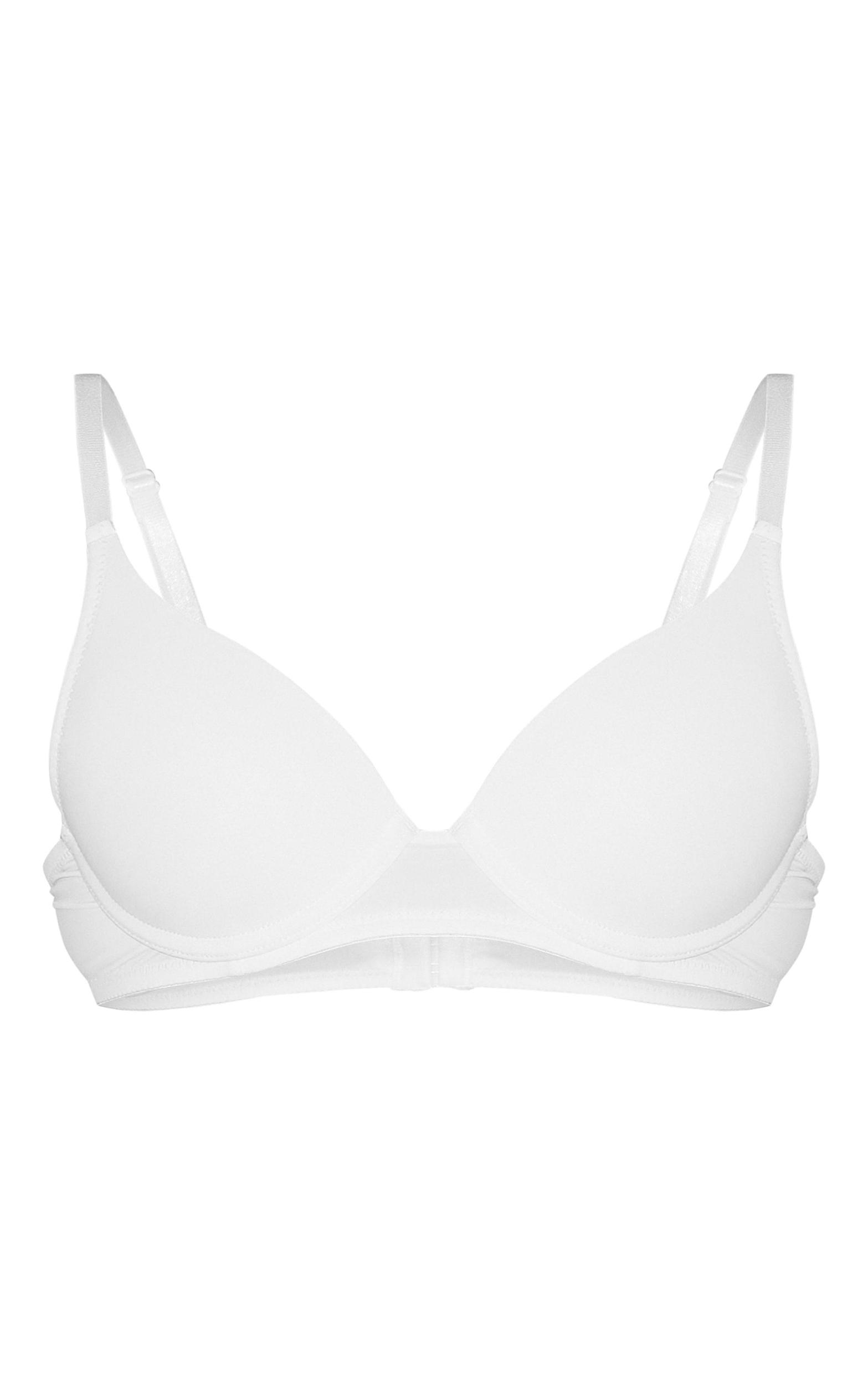 White Scoop Cupped Underwired Bra Product Image