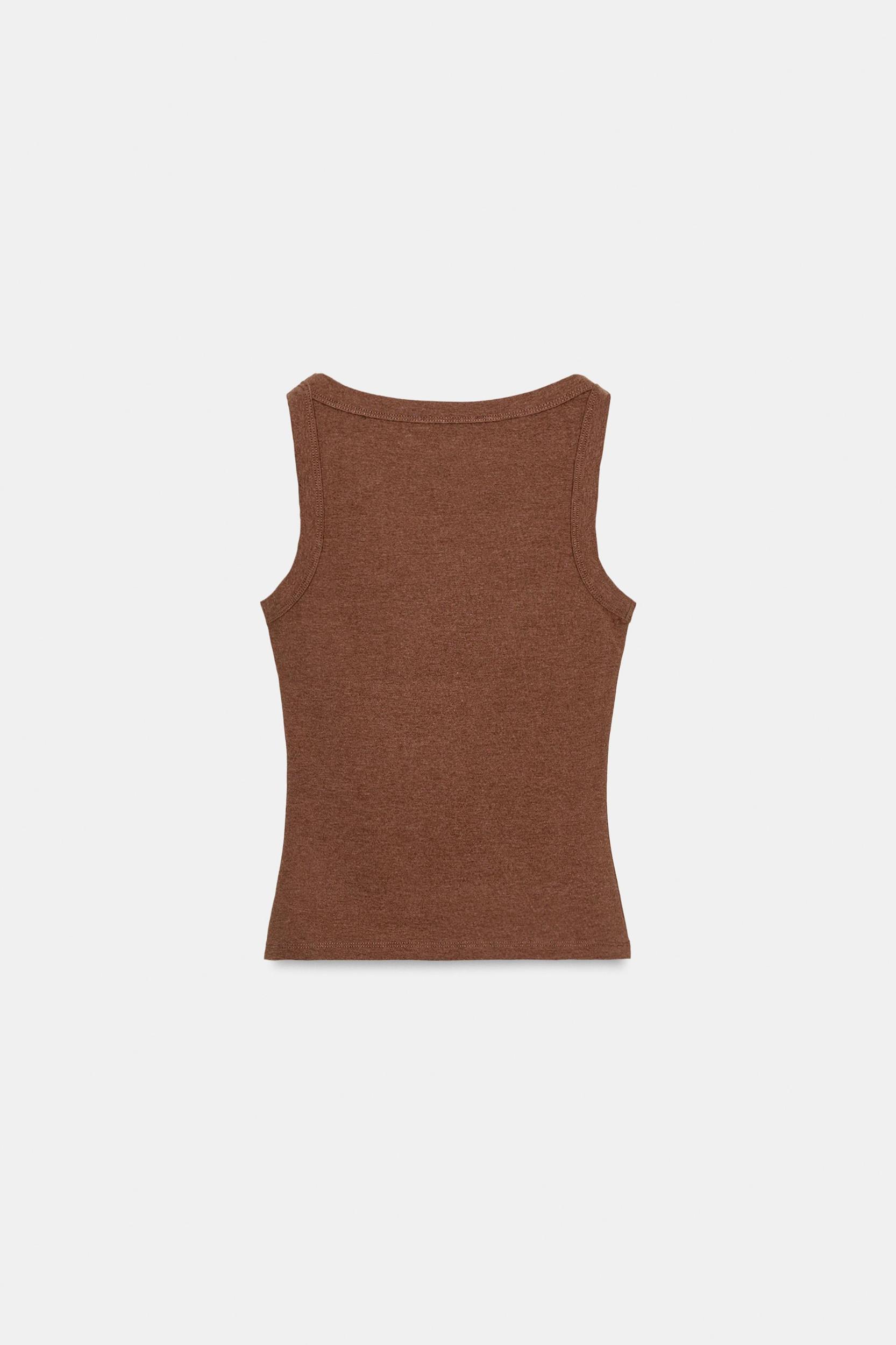 COTTON SLEEVELESS T-SHIRT Product Image