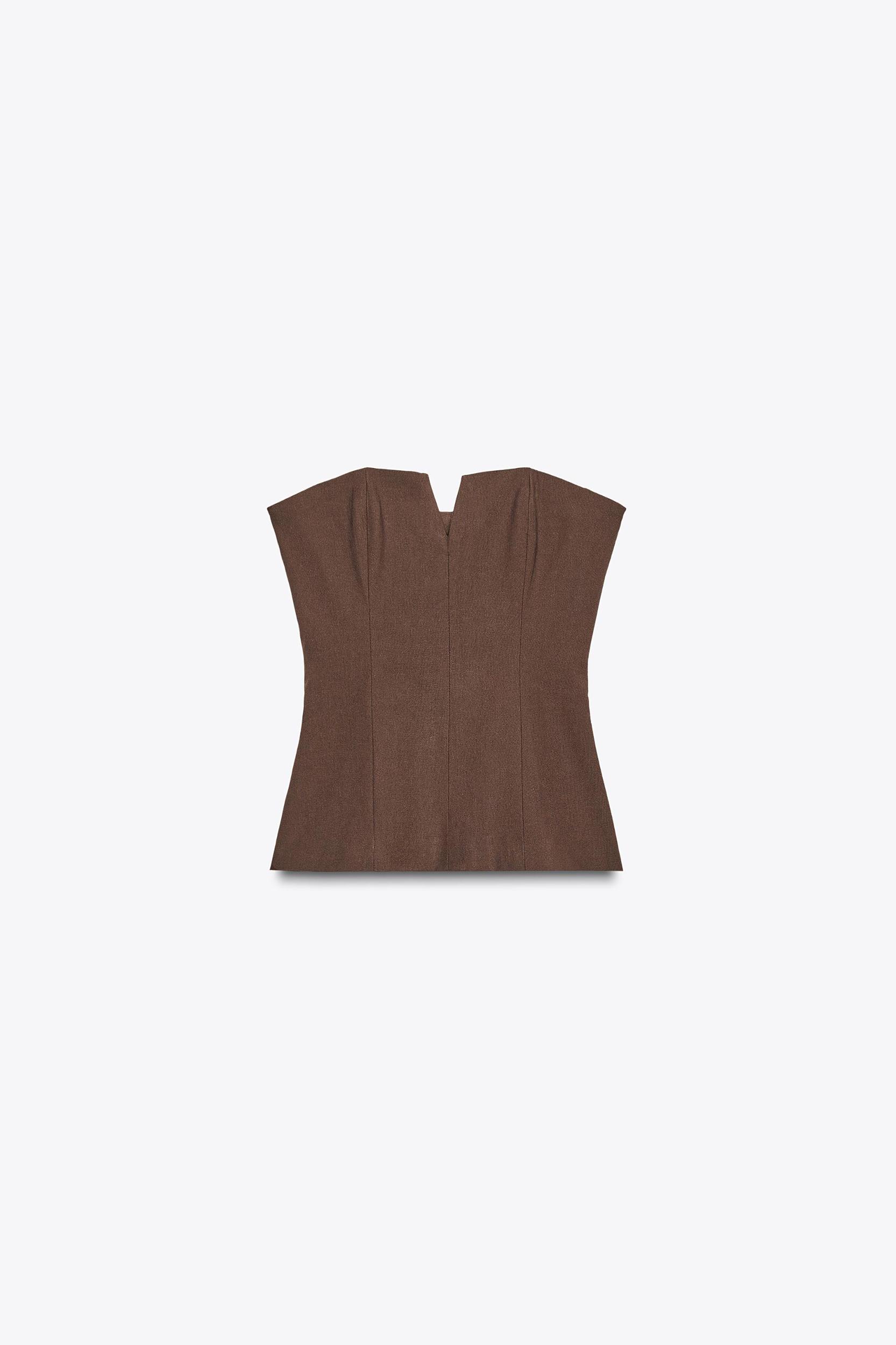 LINEN-LOOK BANDEAU TOP Product Image