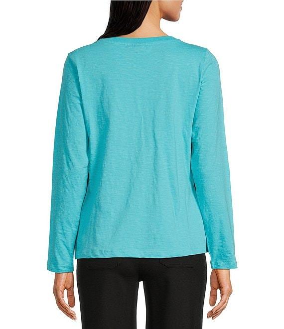 APNY Lace-Up Side-Tie Crew Neck Long Sleeve Top Product Image