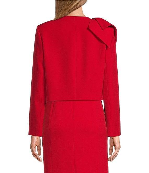 Preston & York Angie Crepe Crew Neck Sleeveless Back Split Hem Column Sheath Coordinating Dress Product Image