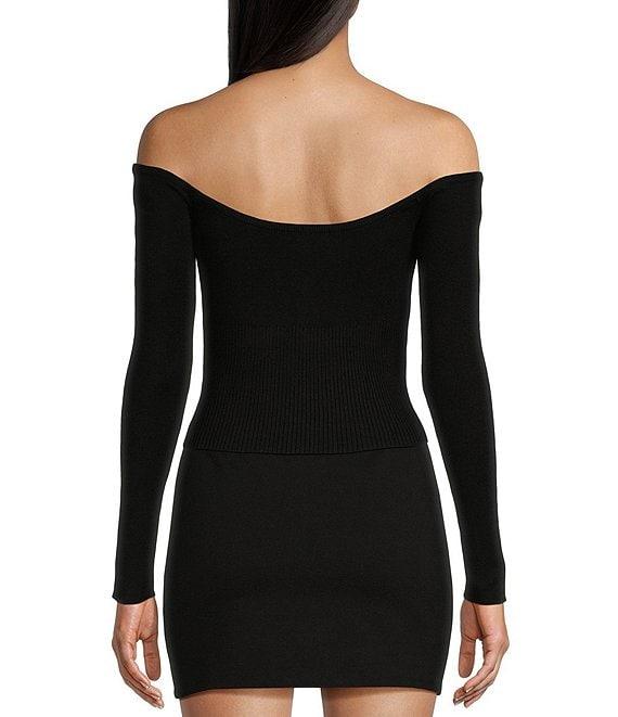GB Off-The-Shoulder Long Sleeve Sweater Product Image