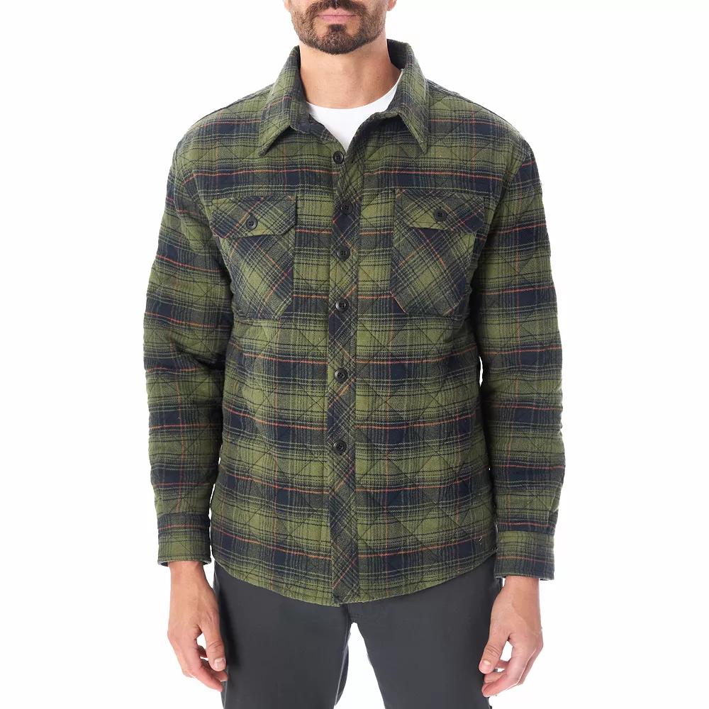 Mens Smiths Workwear Quilted Flannel Shirt Jacket Product Image