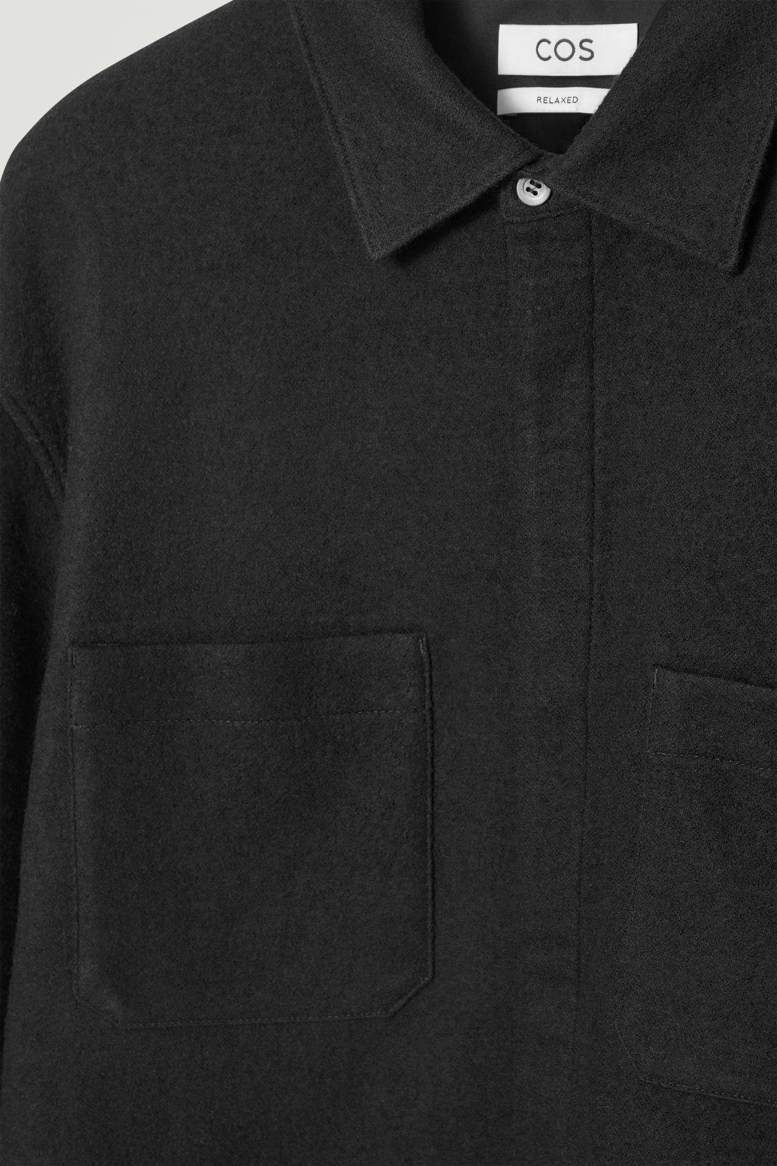 RELAXED BOILED-WOOL OVERSHIRT Product Image