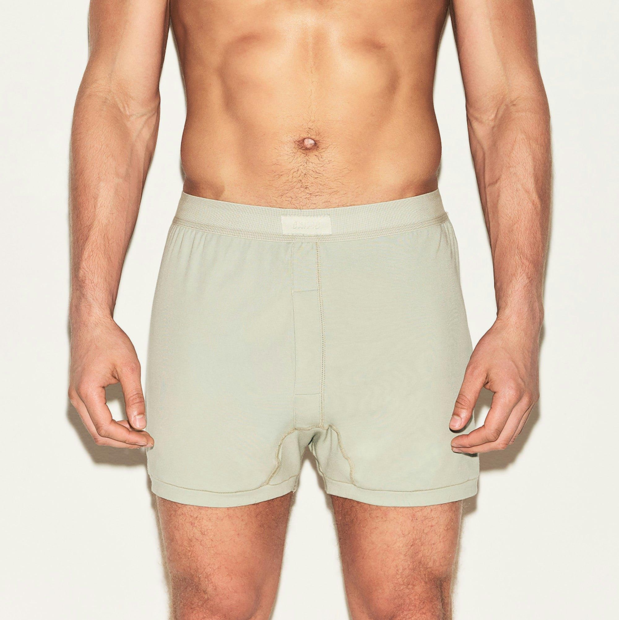 SKIMS COTTON MENS KNIT BOXER 3-PACK | ARMY MULTI Product Image