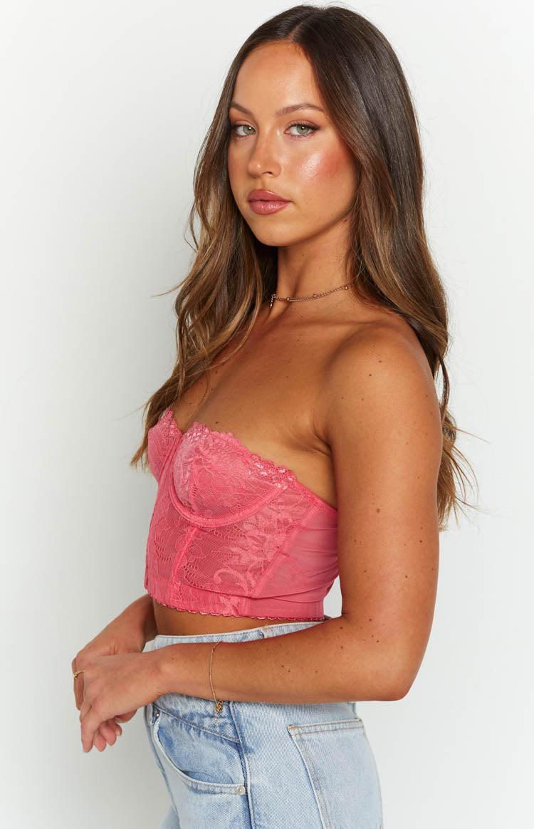 Tiarna Pink Lace Corset Top Product Image