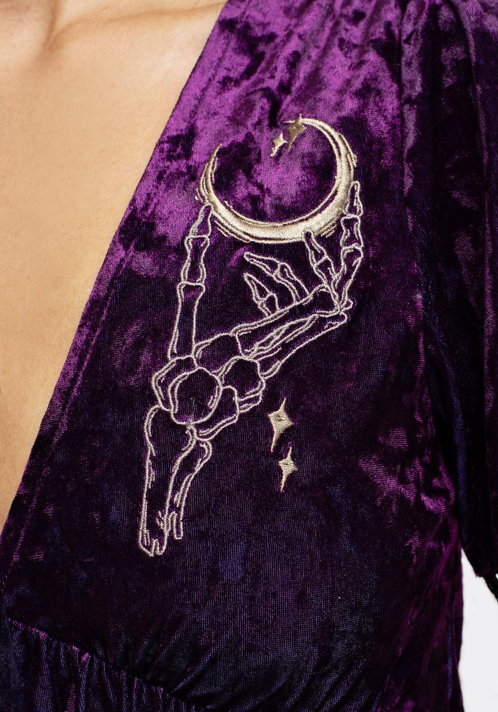 Heartache Crushed Velour Lace Mini Dress Product Image