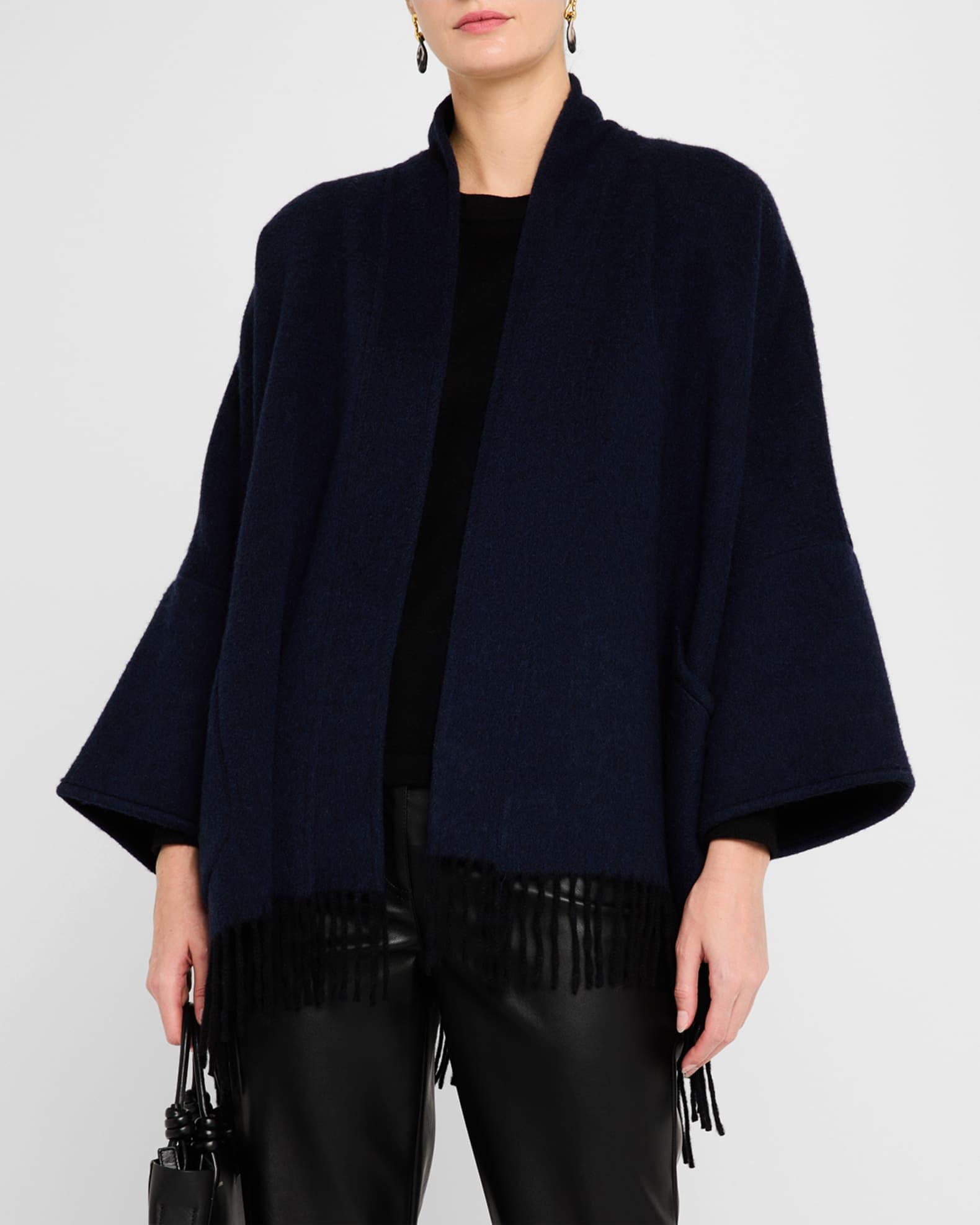 Cashmere Fringe Cape Product Image