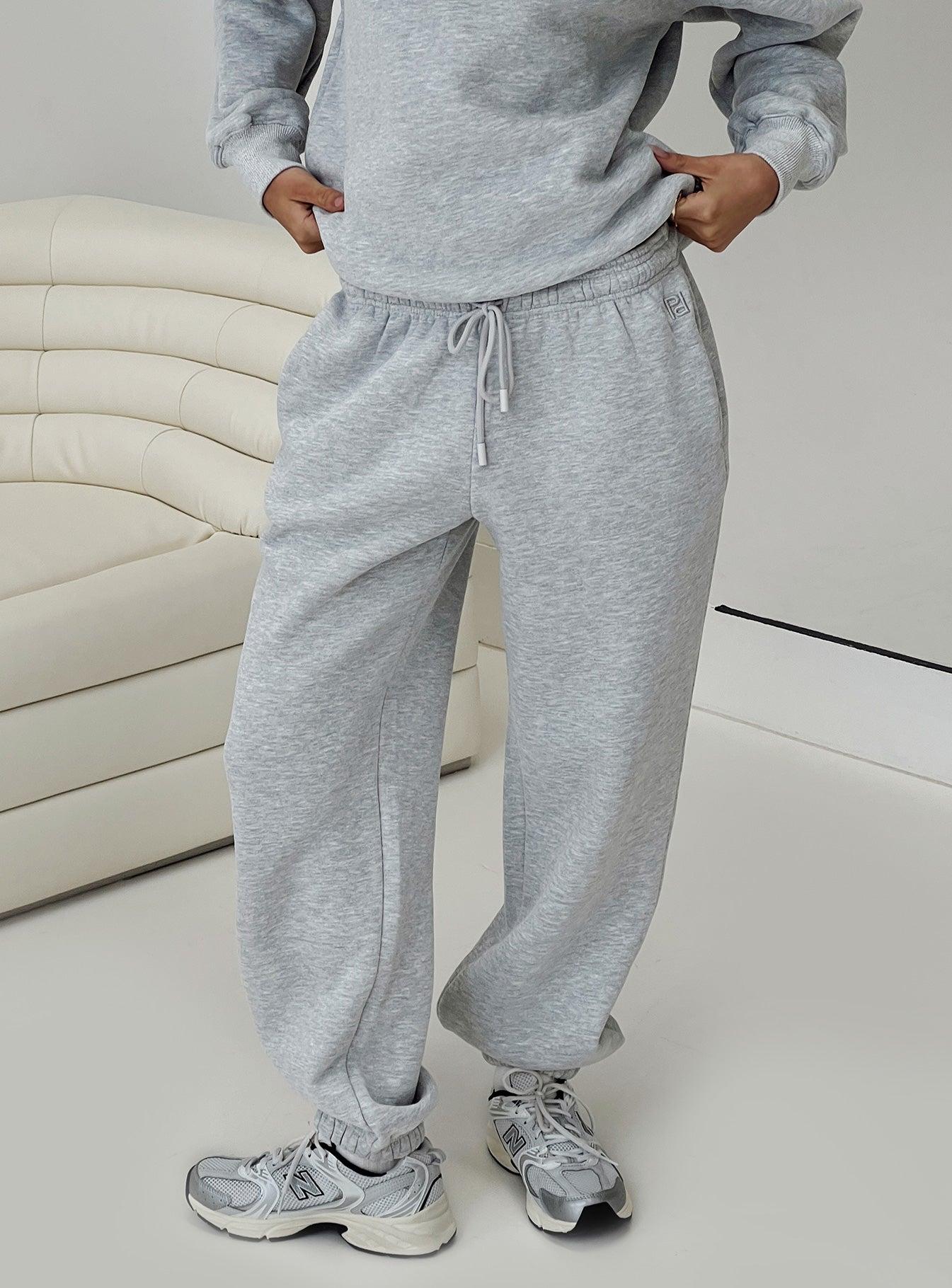 Dream Fleece Ankle Cuff Sweatpants Grey Marle Product Image