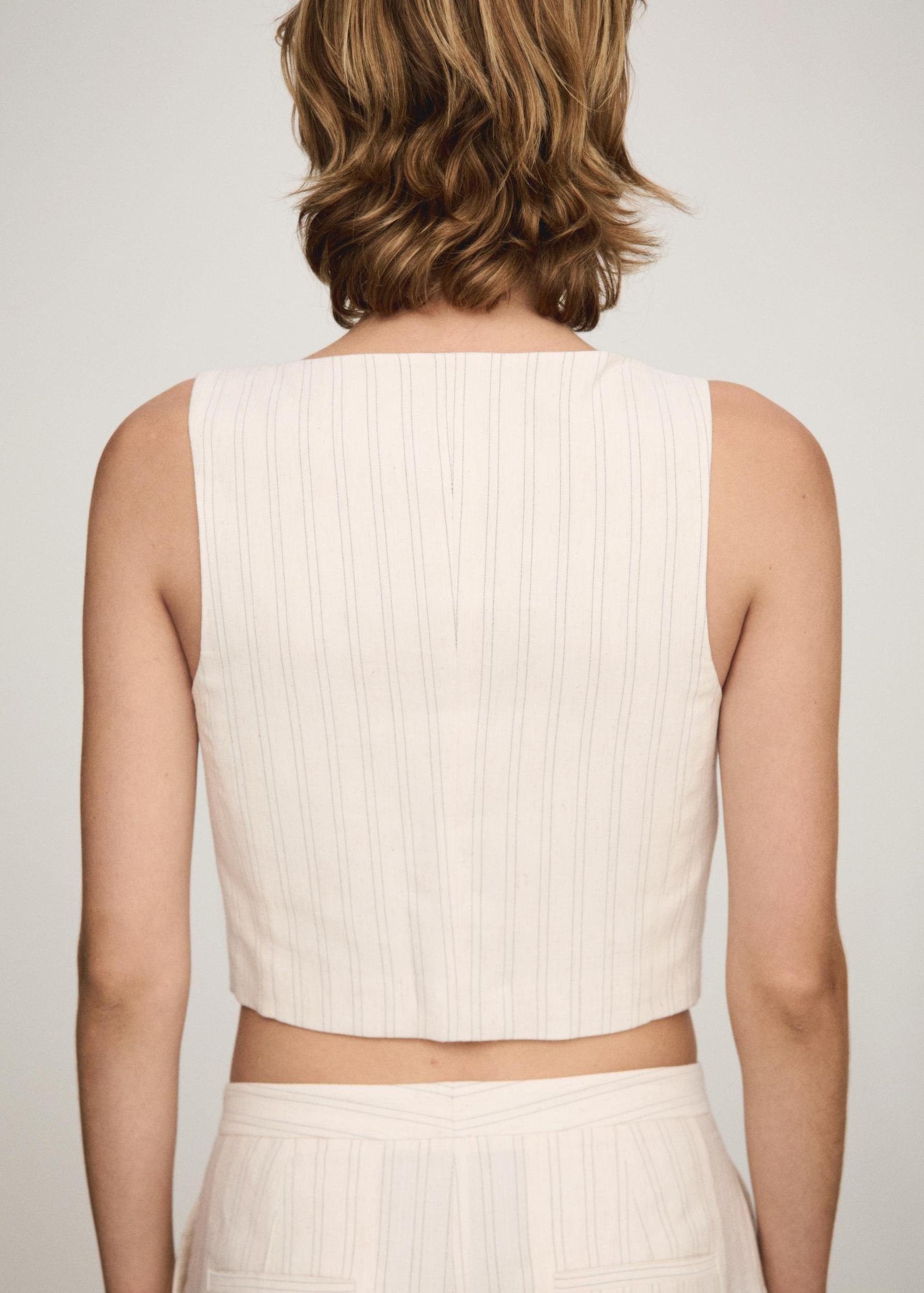 Striped suit waistcoat - Women | MANGO USA Product Image