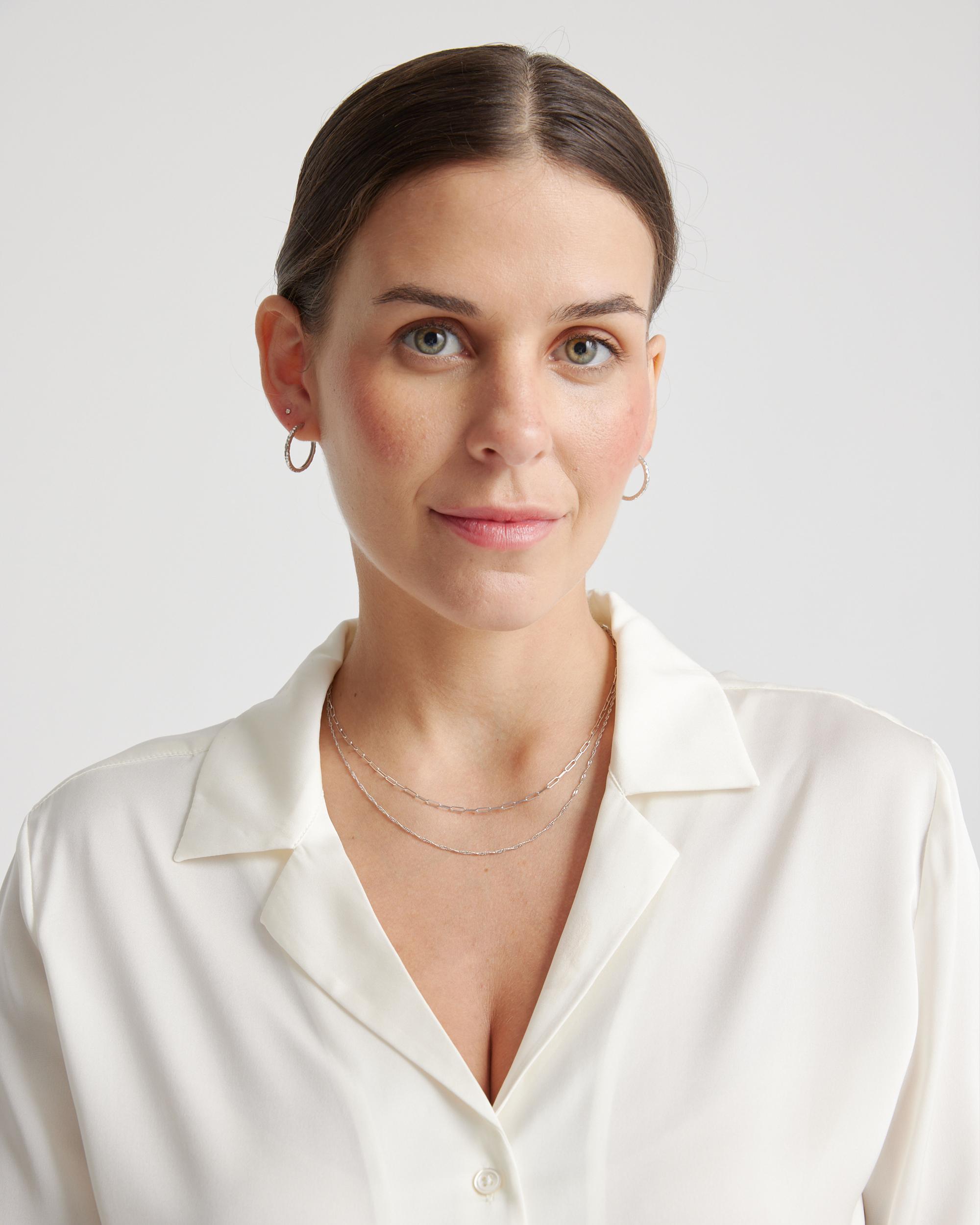 Quince | Women's 14K Gold Small Paperclip Chain Necklace Product Image