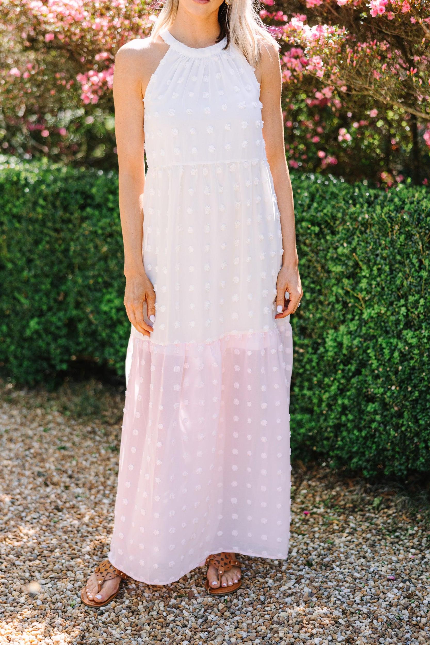 All On You Ivory White Swiss Dot Maxi Dress Female Product Image