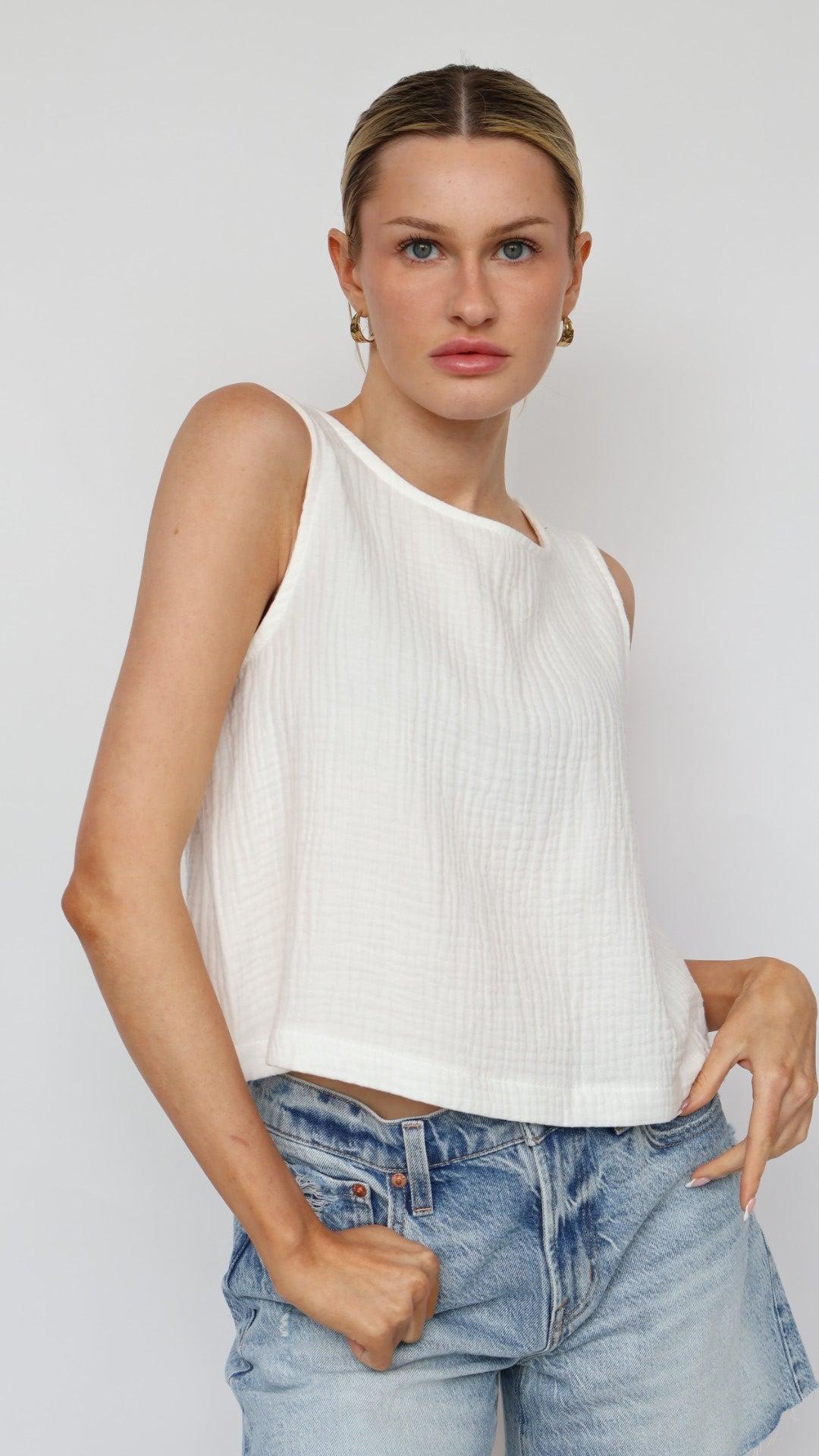 Emerson Round Neck Sleeveless Top Product Image