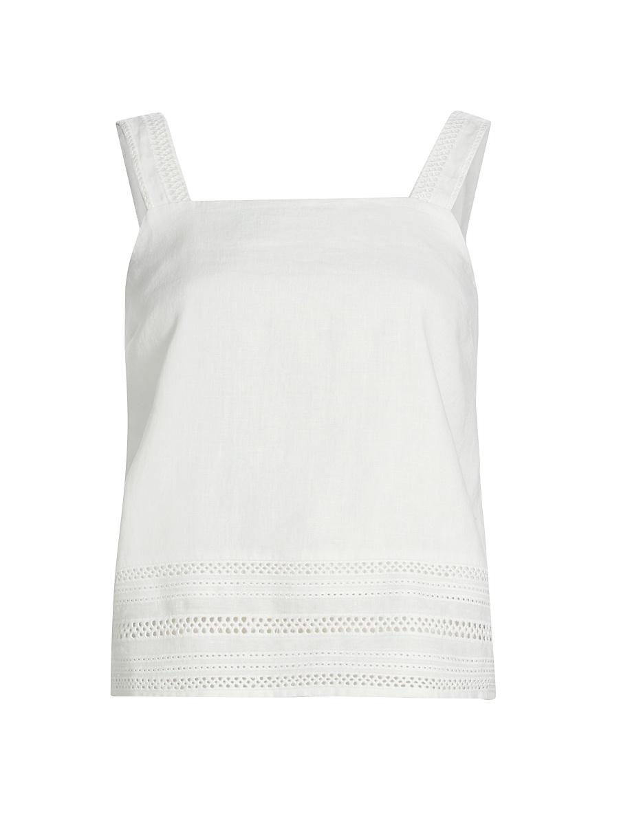 Womens Adelle Linen Tank Top Product Image
