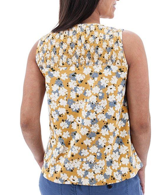 Aventura Essex Floral Organic Cotton Slub Knit Jersey Scoop Neck Tank Top Product Image