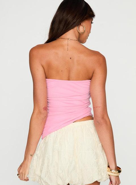 Reminisce Strapless Hardware Detail Top Pink Product Image