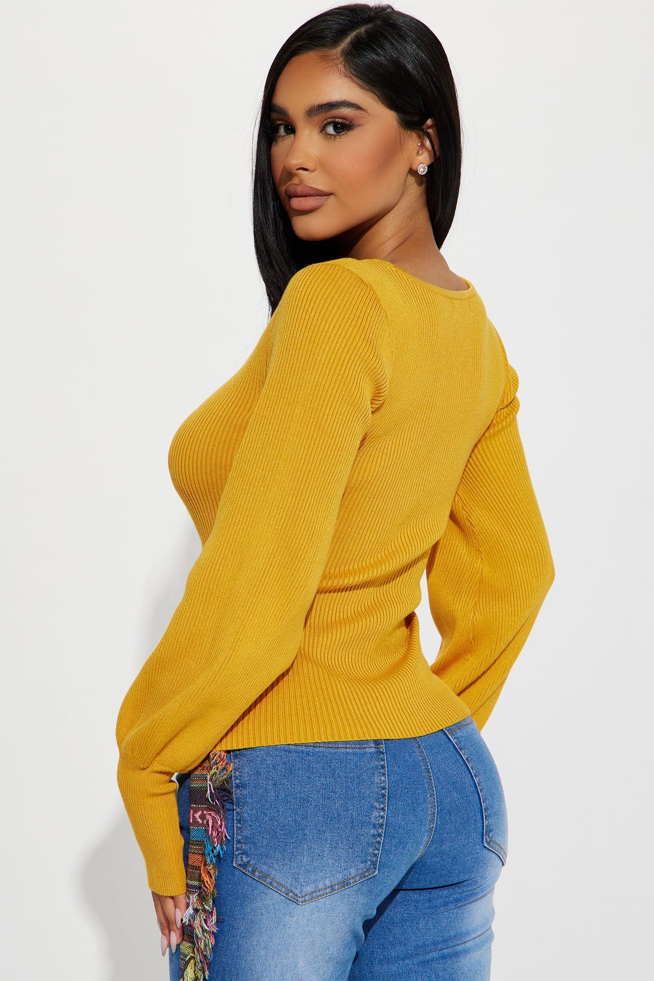 Higher Love Sweater - Mustard Product Image