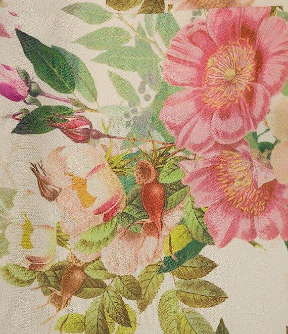 Alex Marie Coordinating Lola Twill Floral Pleated Wide Leg Pants Product Image