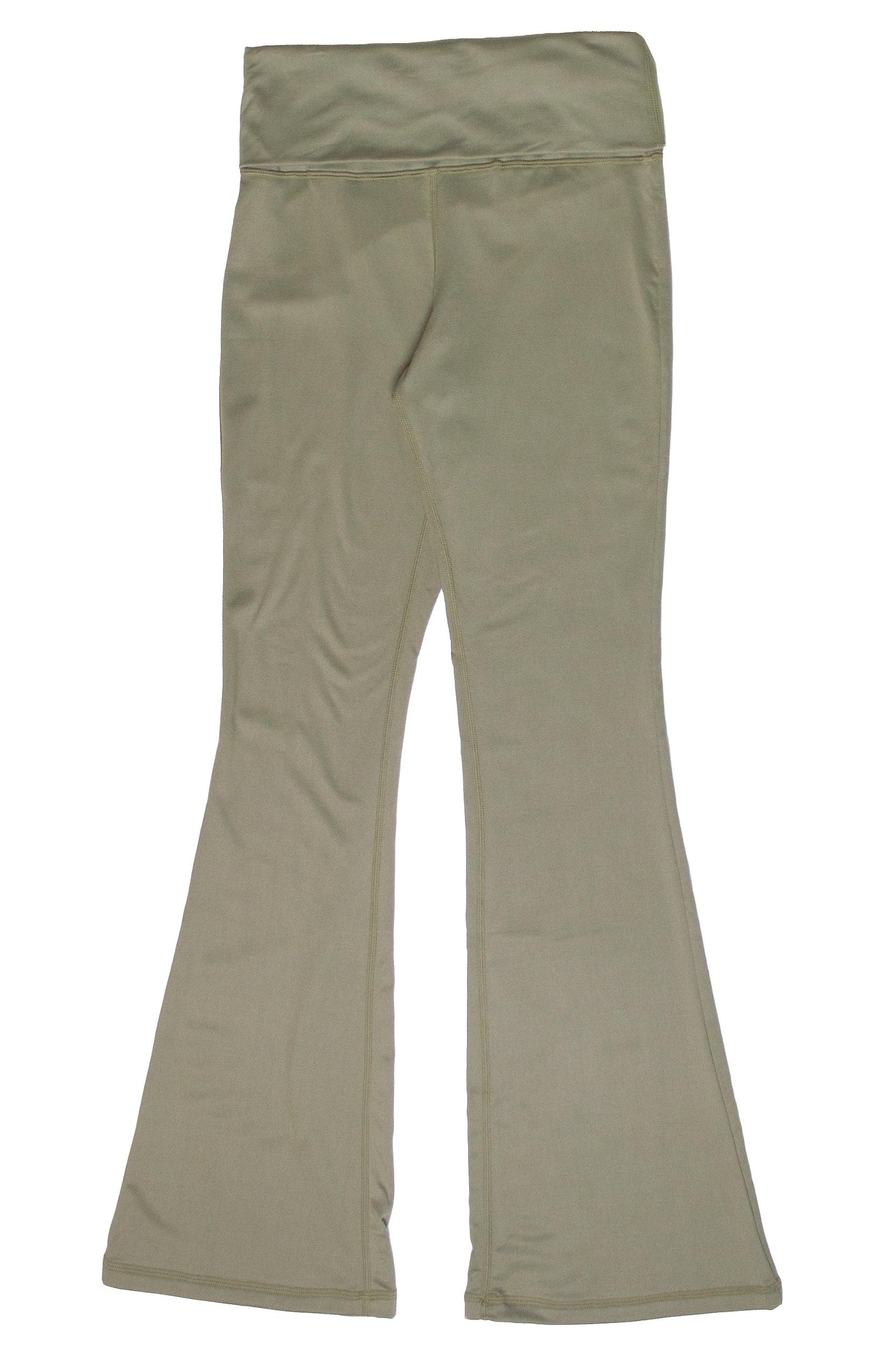 Fold Over Fleece Lined Flare Leggings Product Image