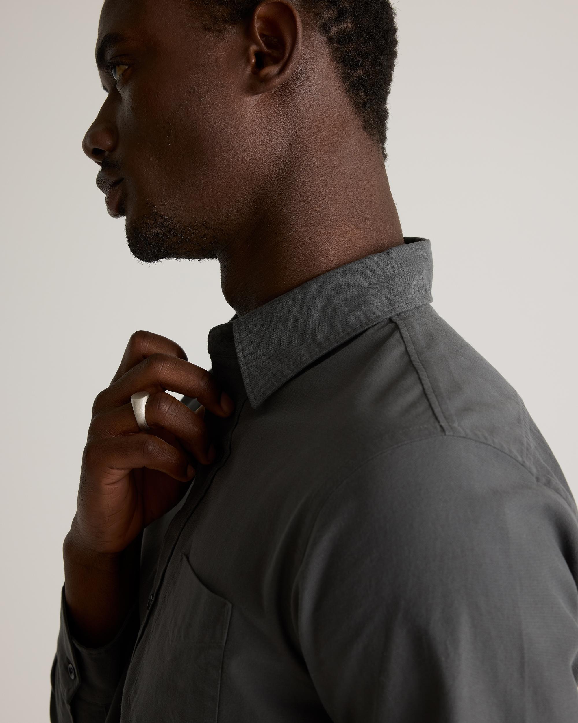 Quince | Men's Stretch Textured Twill Shirt Organic Cotton Product Image