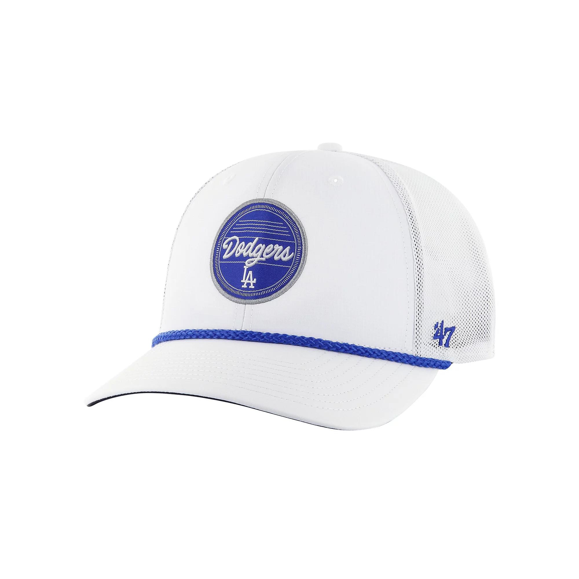 Men's '47 White Los Angeles Dodgers Fairway Trucker Adjustable Hat Product Image