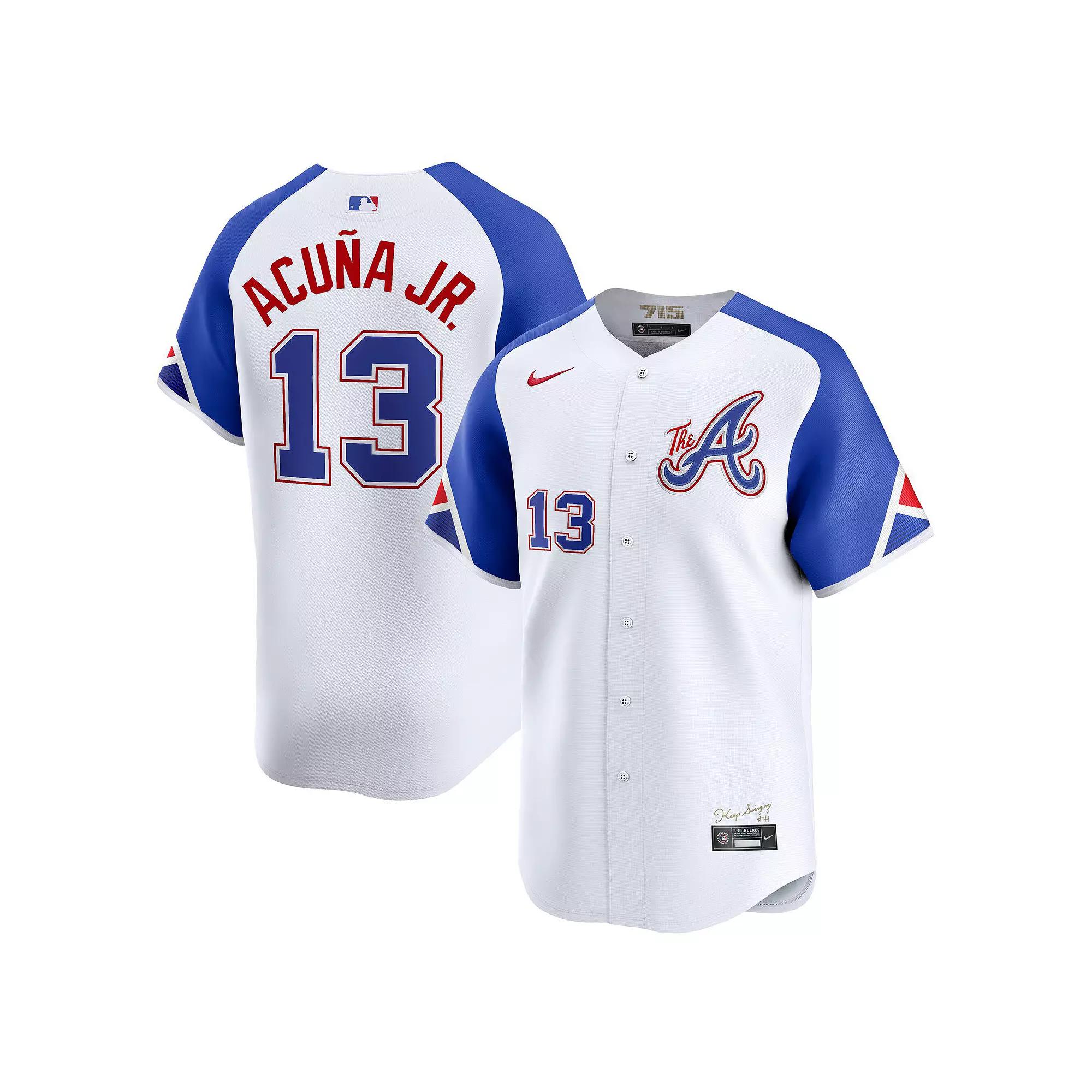 Men's Nike Ronald Acu̱a Jr. White Atlanta Braves City Connect Limited Jersey,  Product Image