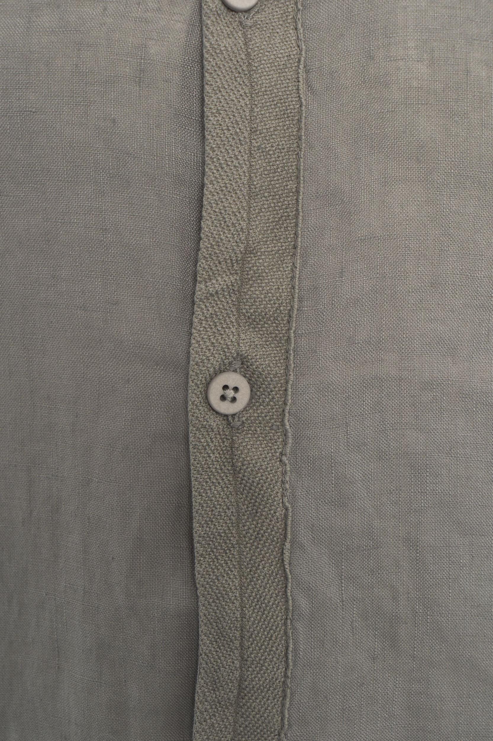 Linen shirt with mandarin collar Product Image