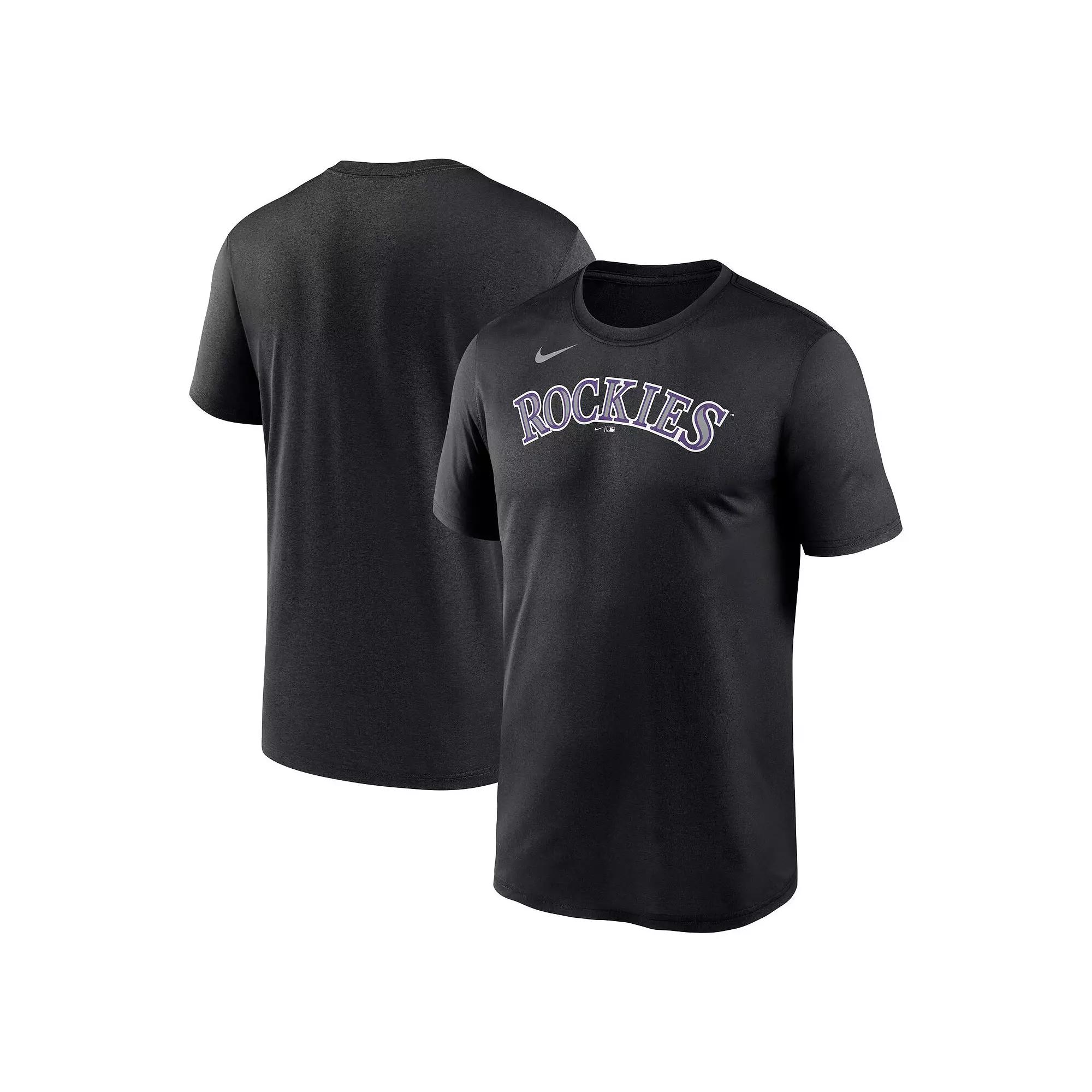 Men's Nike Black Colorado Rockies New Legend Wordmark T-Shirt,  Product Image