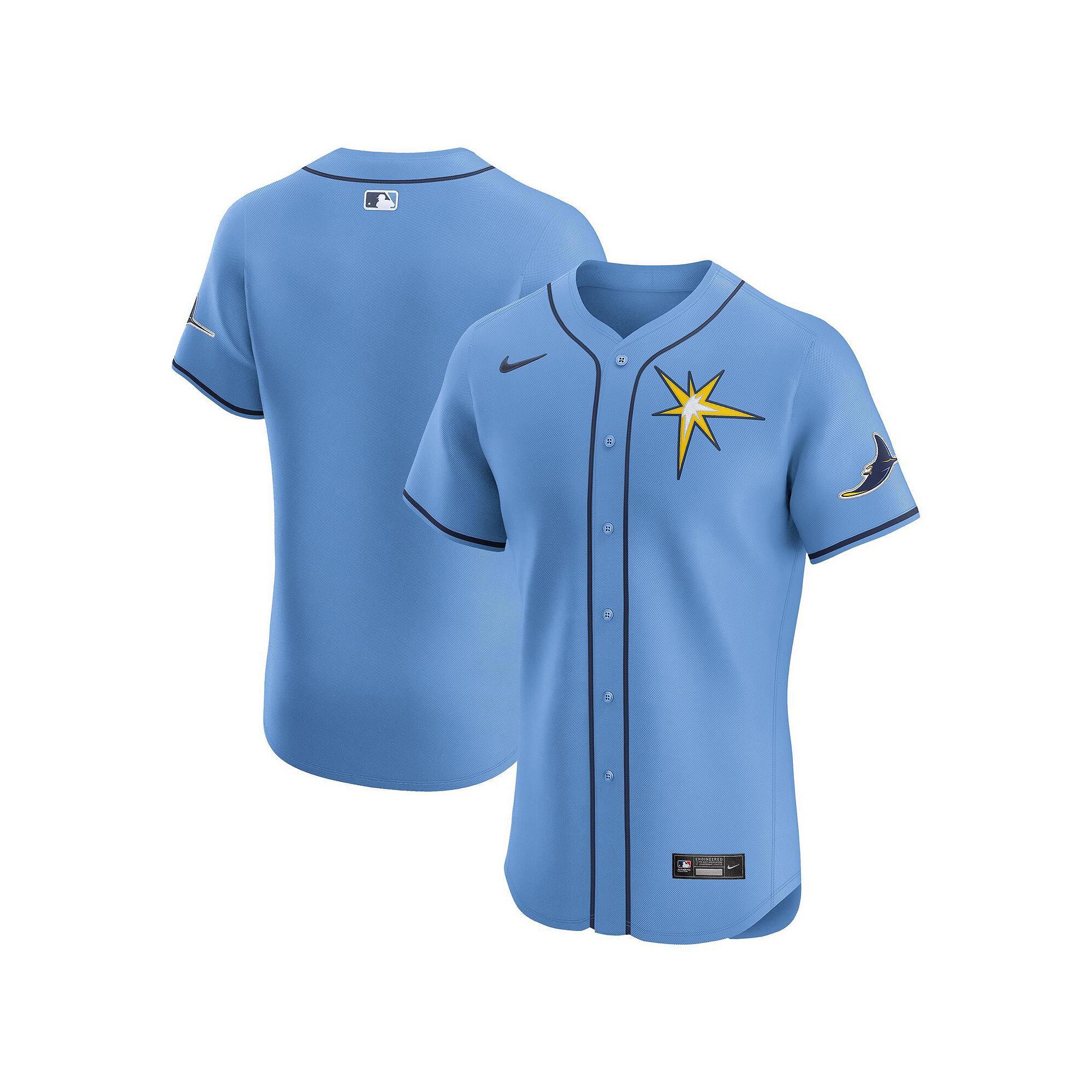 Men's Nike Light Blue Tampa Bay Rays Alternate Vapor Premier Elite Patch Jersey,  Product Image