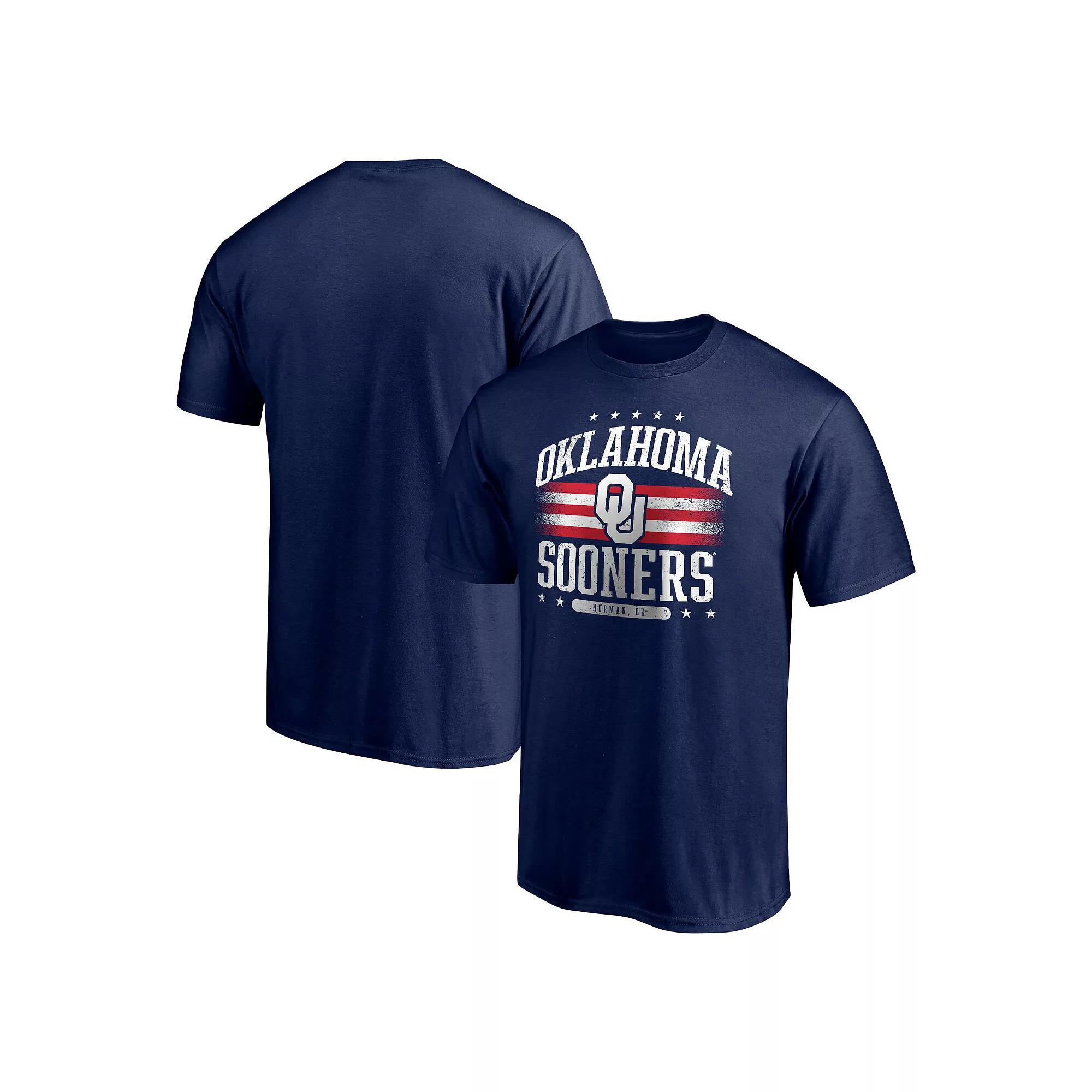Men's Fanatics Branded Navy Oklahoma Sooners Americana T-Shirt,  Product Image