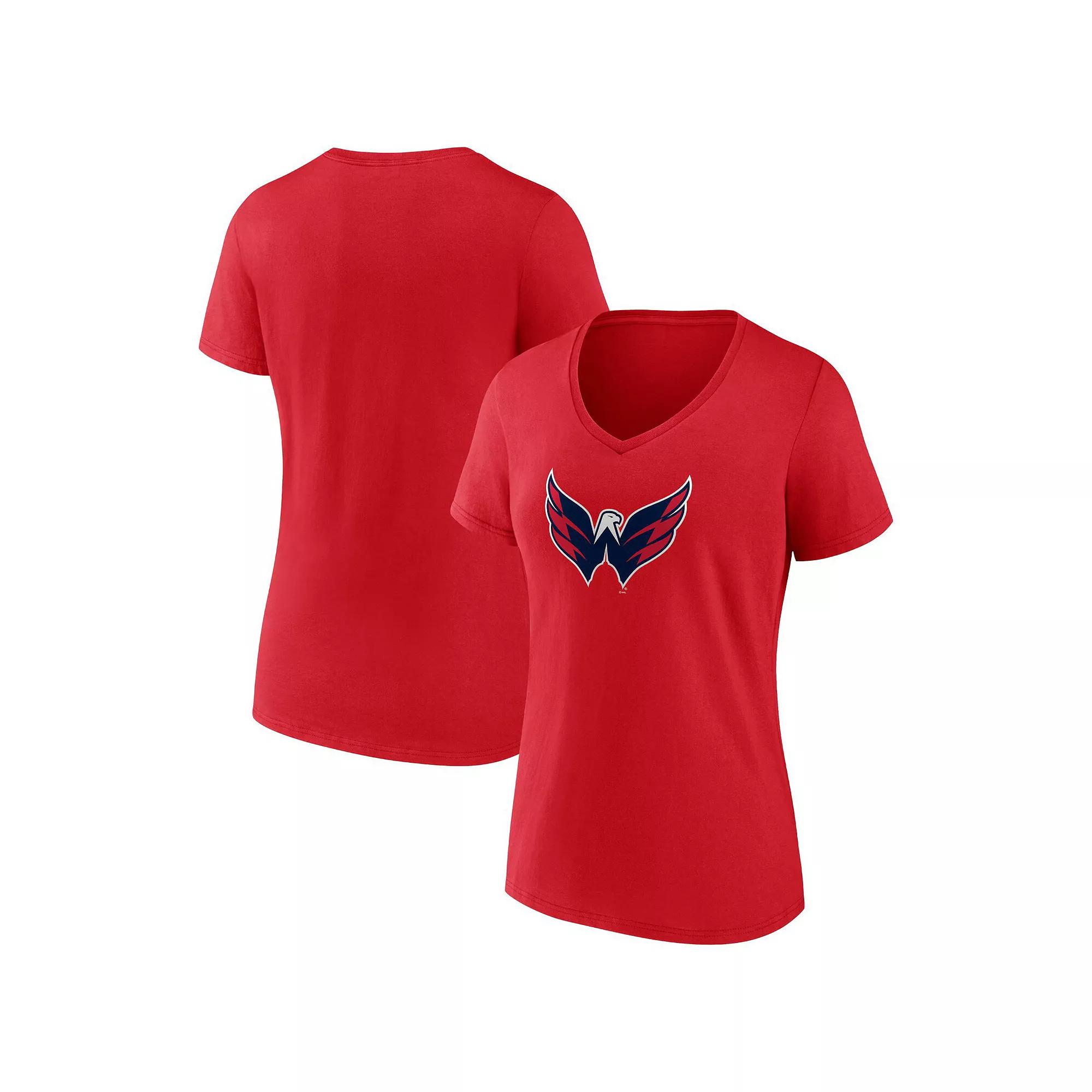 Women's Fanatics Branded Royal St. Louis Blues Primary Logo Team V-Neck T-Shirt,  Product Image