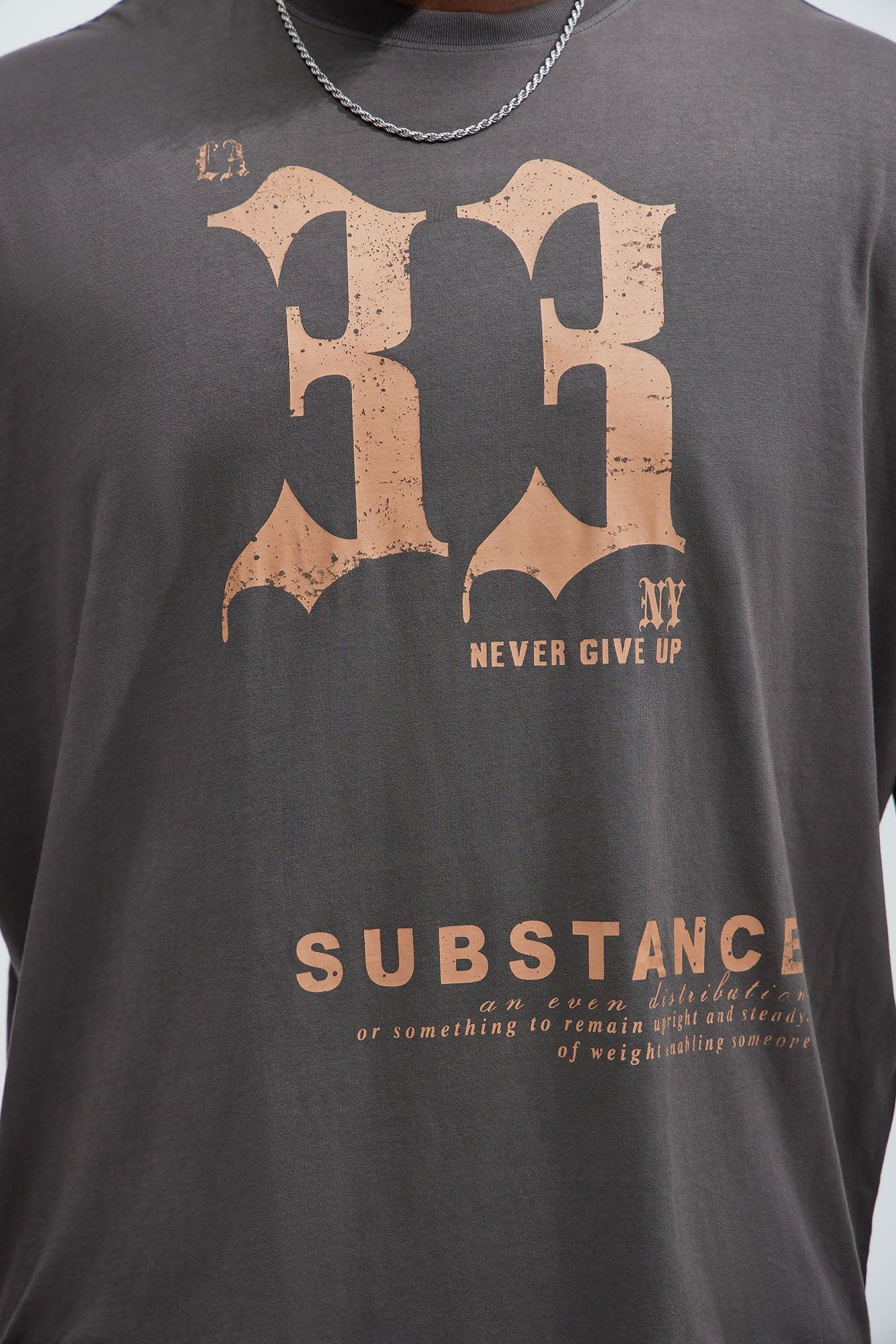 LA NY Substance Oversized Short Sleeve Tee - Charcoal Product Image