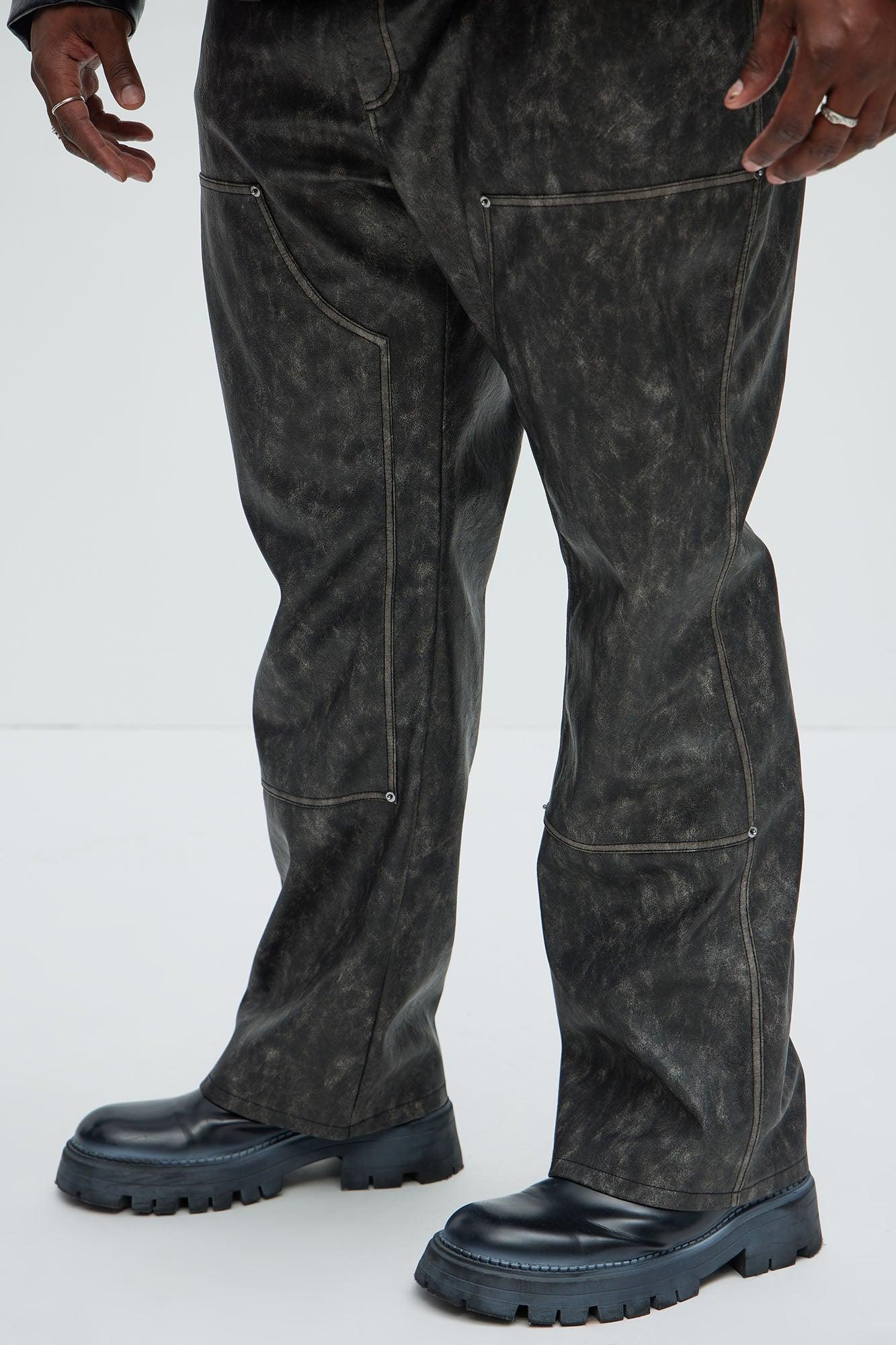 Marley Wash Carpenter Straight Pants - Black/combo Product Image
