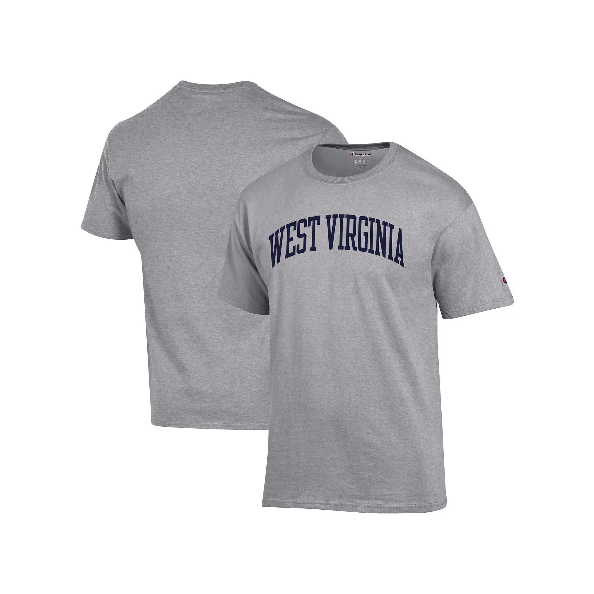 Men's Champion Heather Gray Wisconsin Badgers Basic Arch T-Shirt,  Product Image