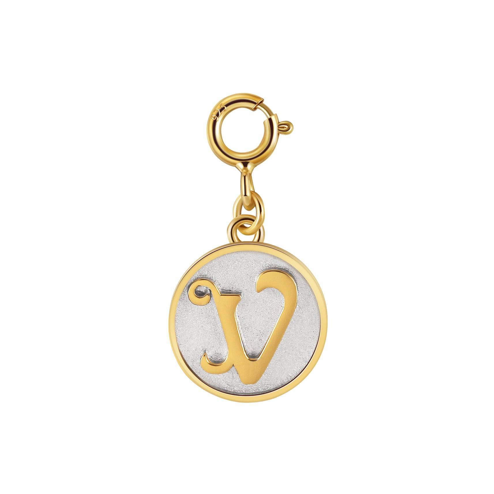 Saints Dainty Fancy Initial Clip on Pendant A-Z Product Image