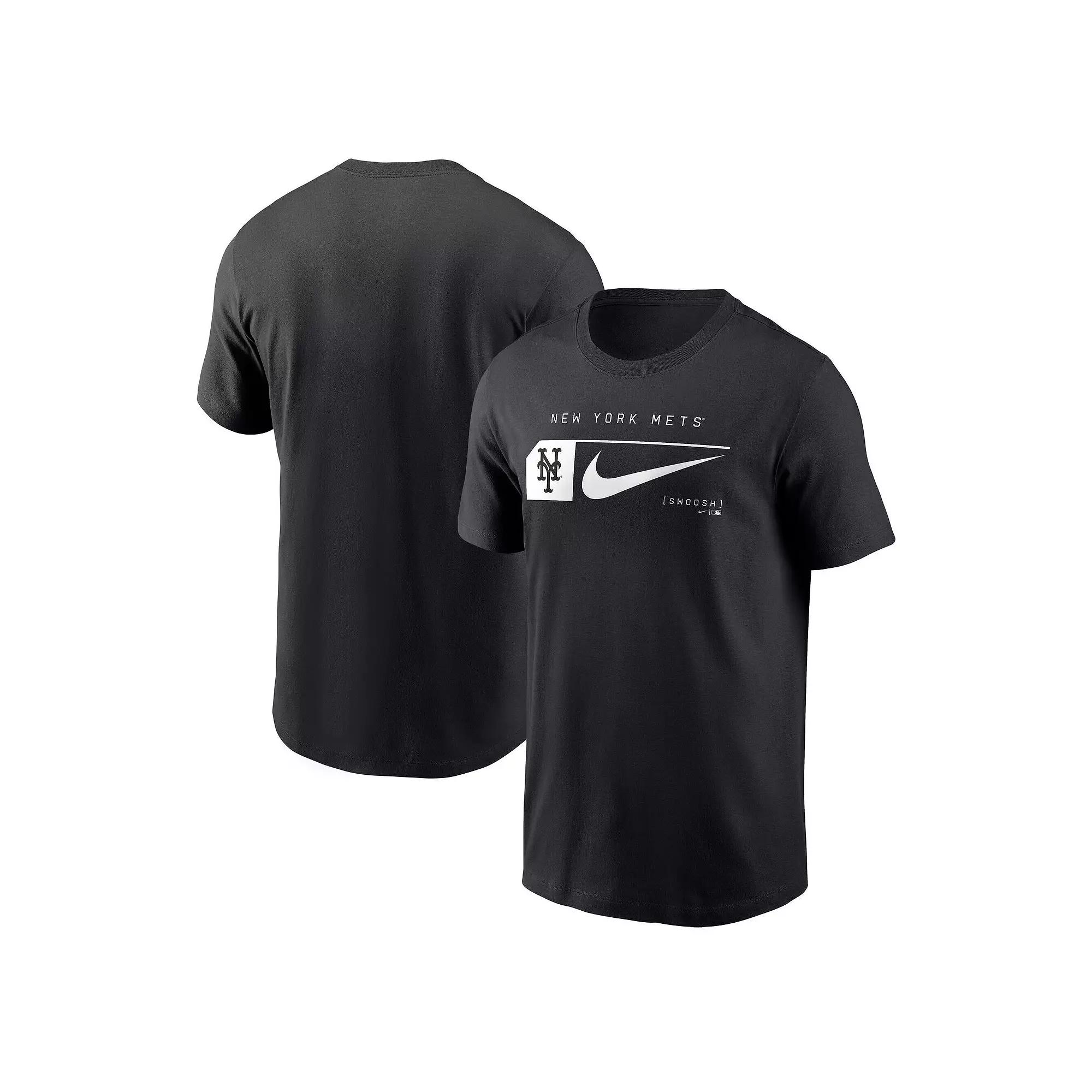 Men's Nike Black New York Mets Fashion Graphic Swoosh T-Shirt, Size: Small Product Image