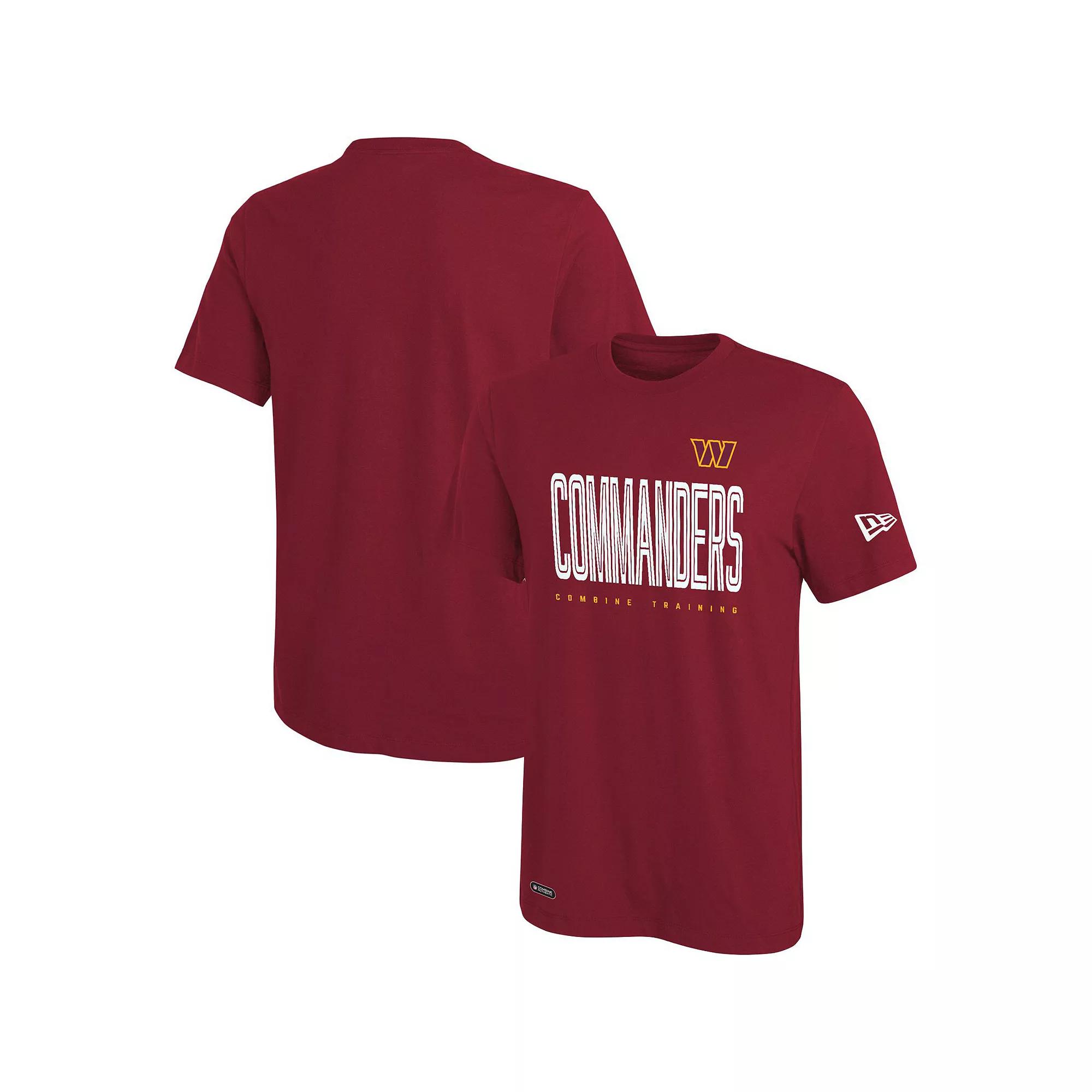 Men's New Era Burgundy Washington Commanders Combine Authentic Training Huddle Up T-Shirt, Size: Large, Wft Med Re Product Image