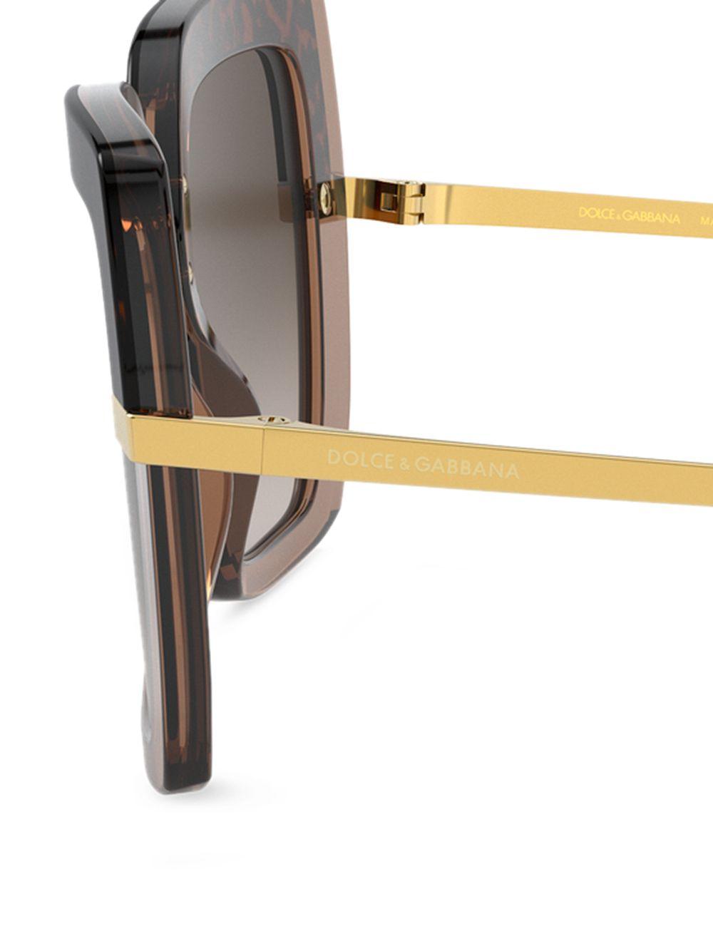 Half Print oversize-frame sunglasses Product Image