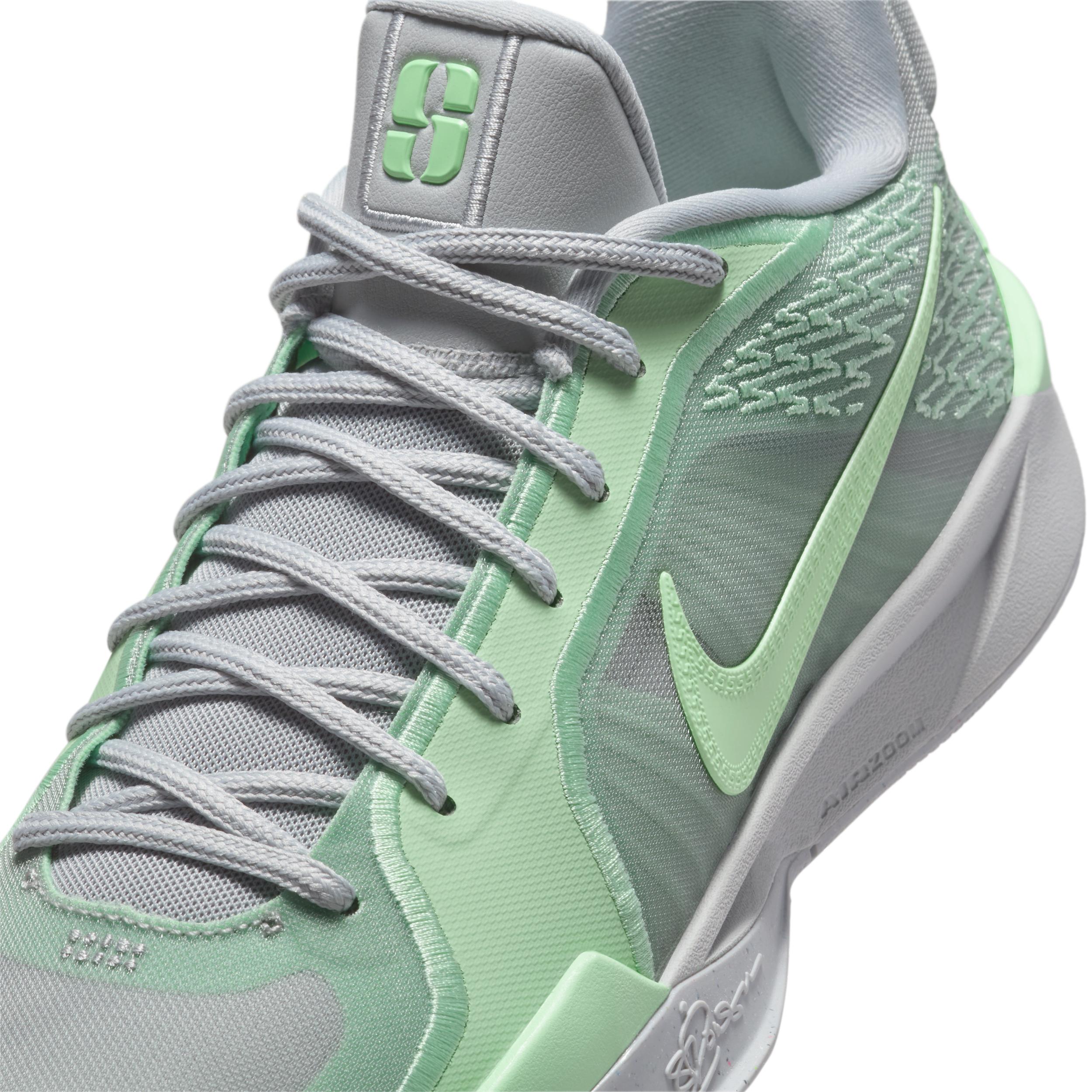 Nike Mens Sabrina Lonescu Nike Sabrina 2 - Mens Basketball Shoes Light Smoke Grey/Vapor Green/Thermal Green Product Image
