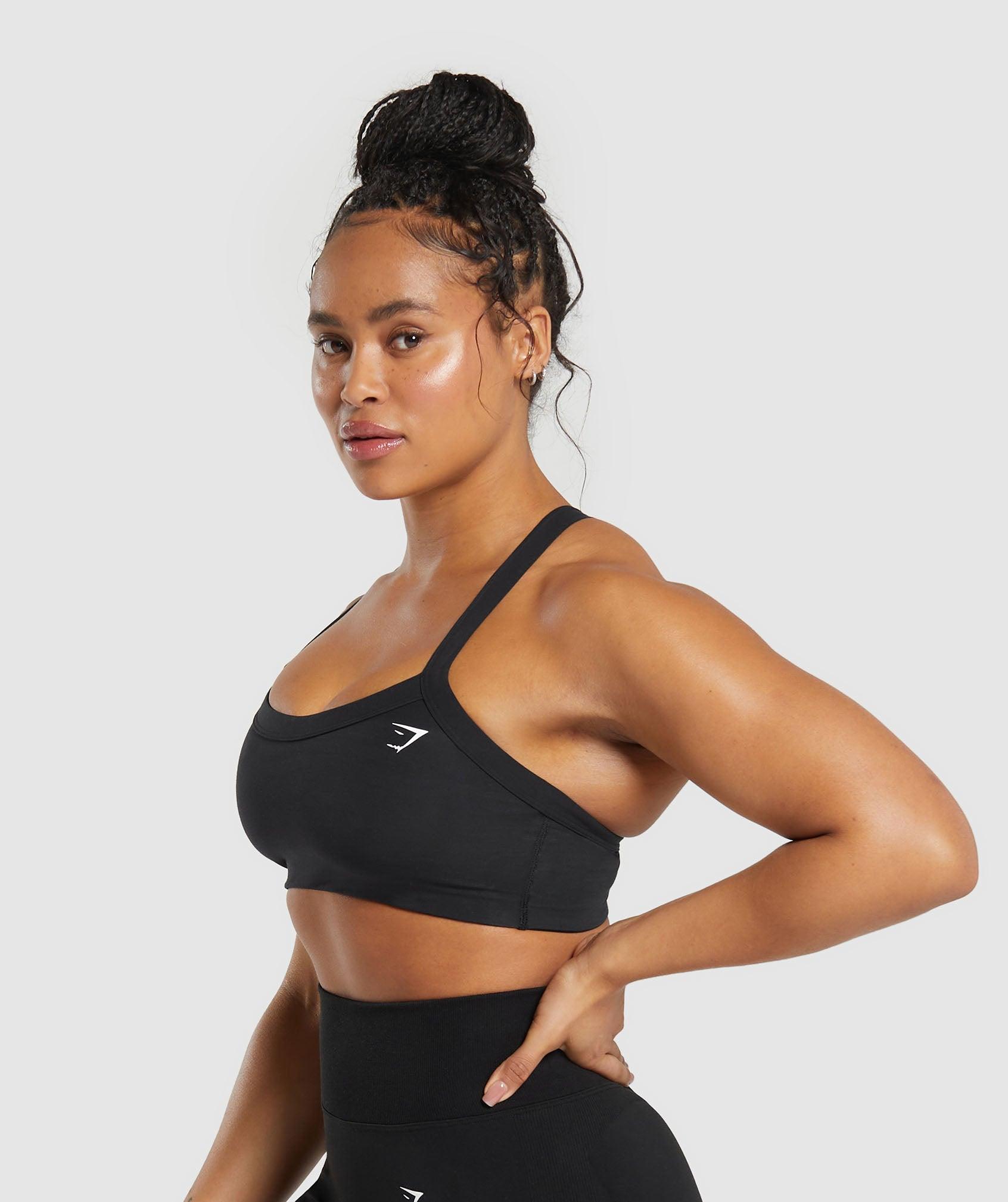 Gymshark Cotton Lifting Sports Bra - Black Female Product Image