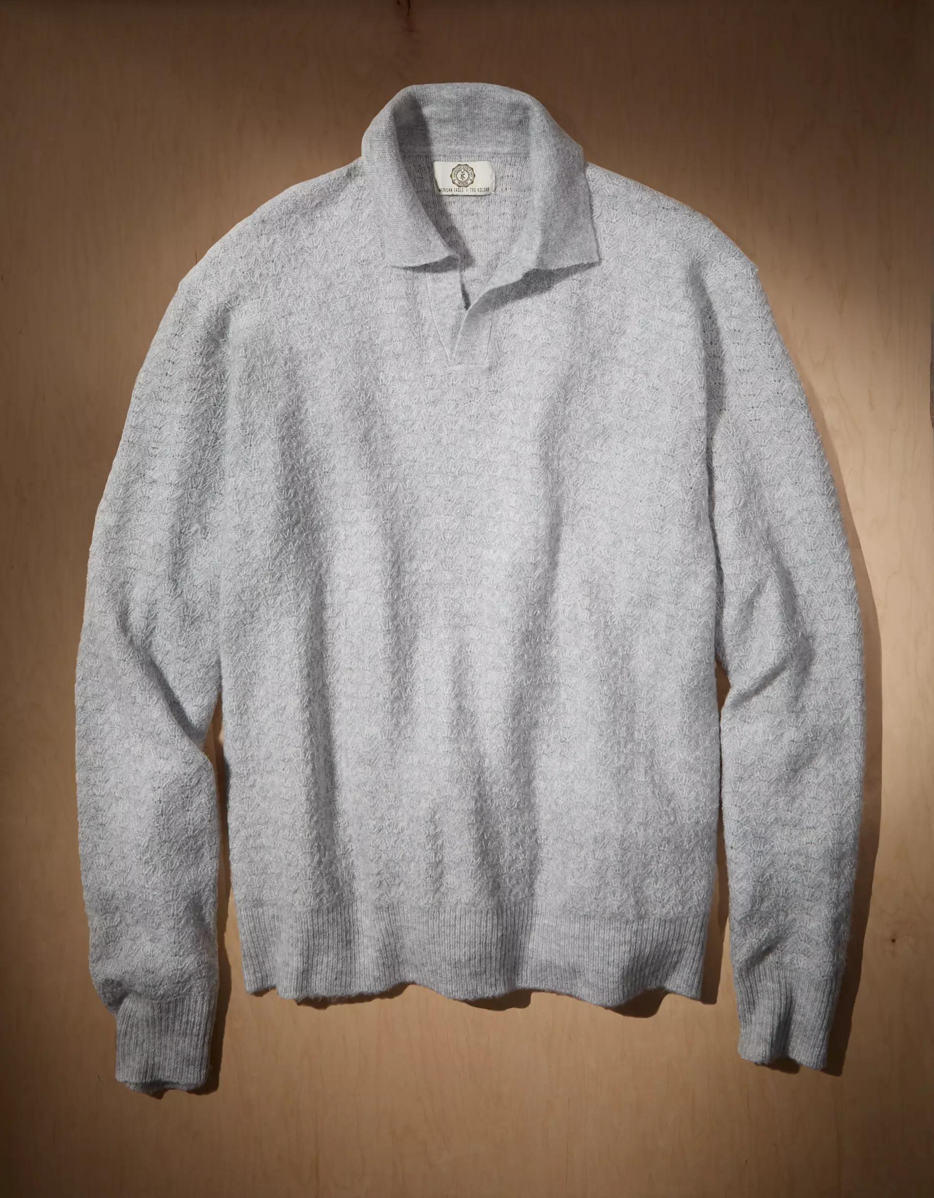 AE x Tru Kolors Long Sleeve Sweater Polo Product Image