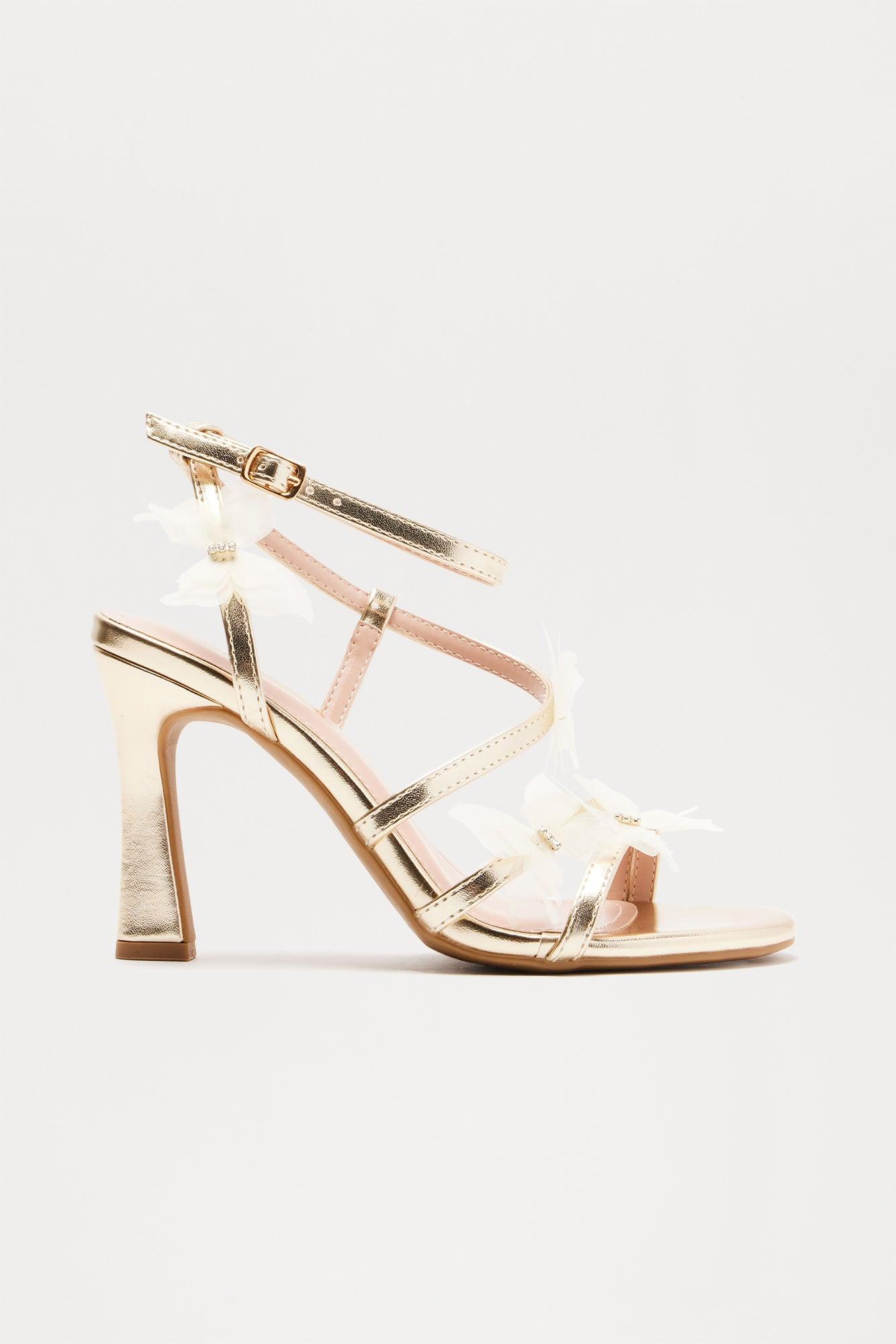 March Butterfly Heels - Gold Product Image