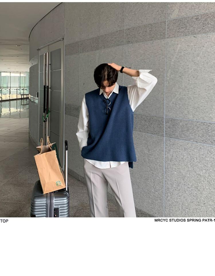 V-Neck Sweater Vest Product Image