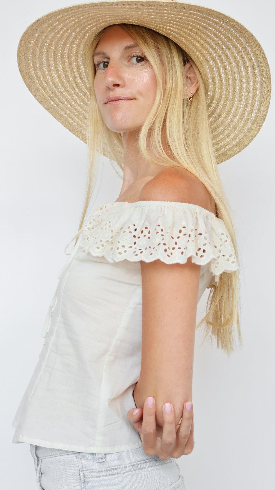 Piper Eyelet Off Shoulder Top Product Image