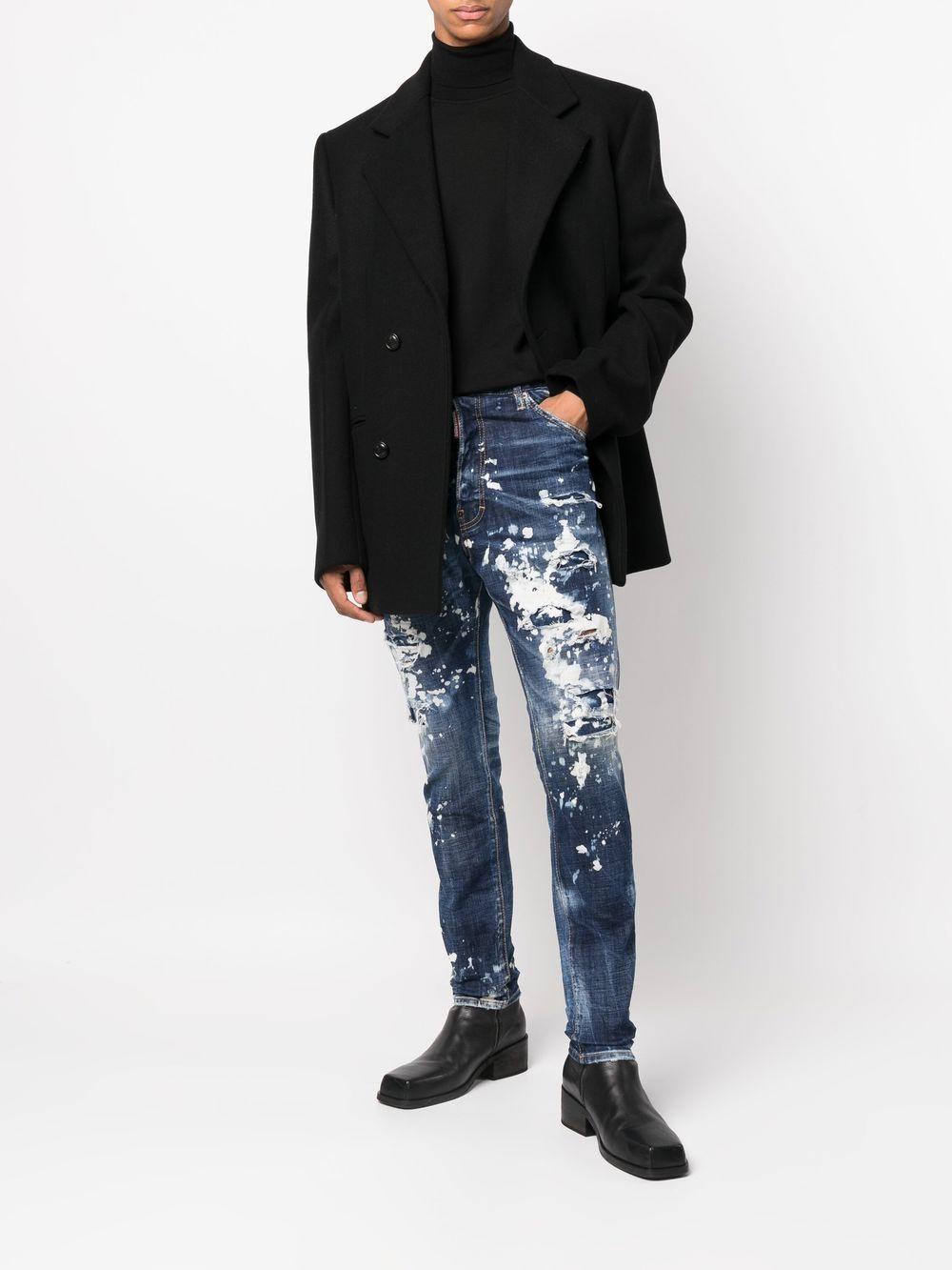 distressed skinny-cut jeans Product Image