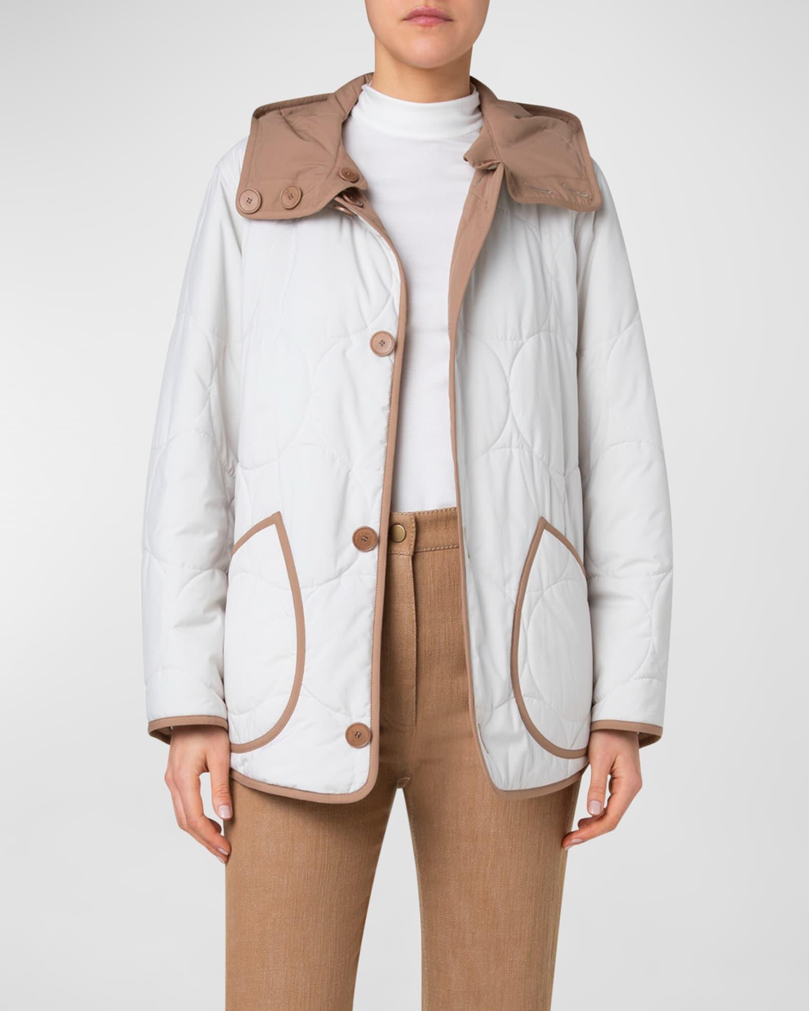 Bicolor Techno Dot Quilted Jacket Product Image