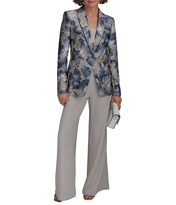Donna Karan Lapel Collar Long Sleeve Blazer Product Image