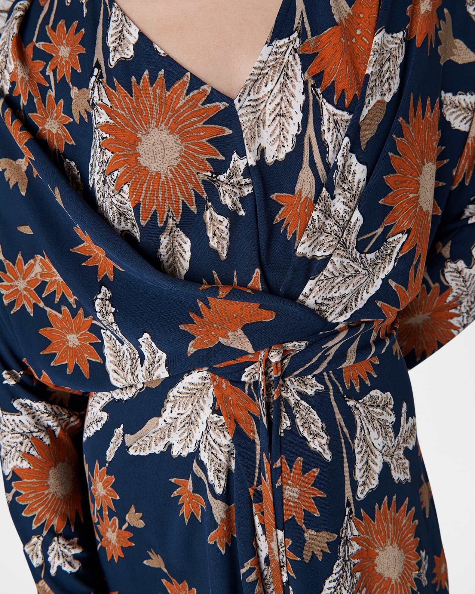 Julie Floral-Print Viscose Mini Dress Product Image