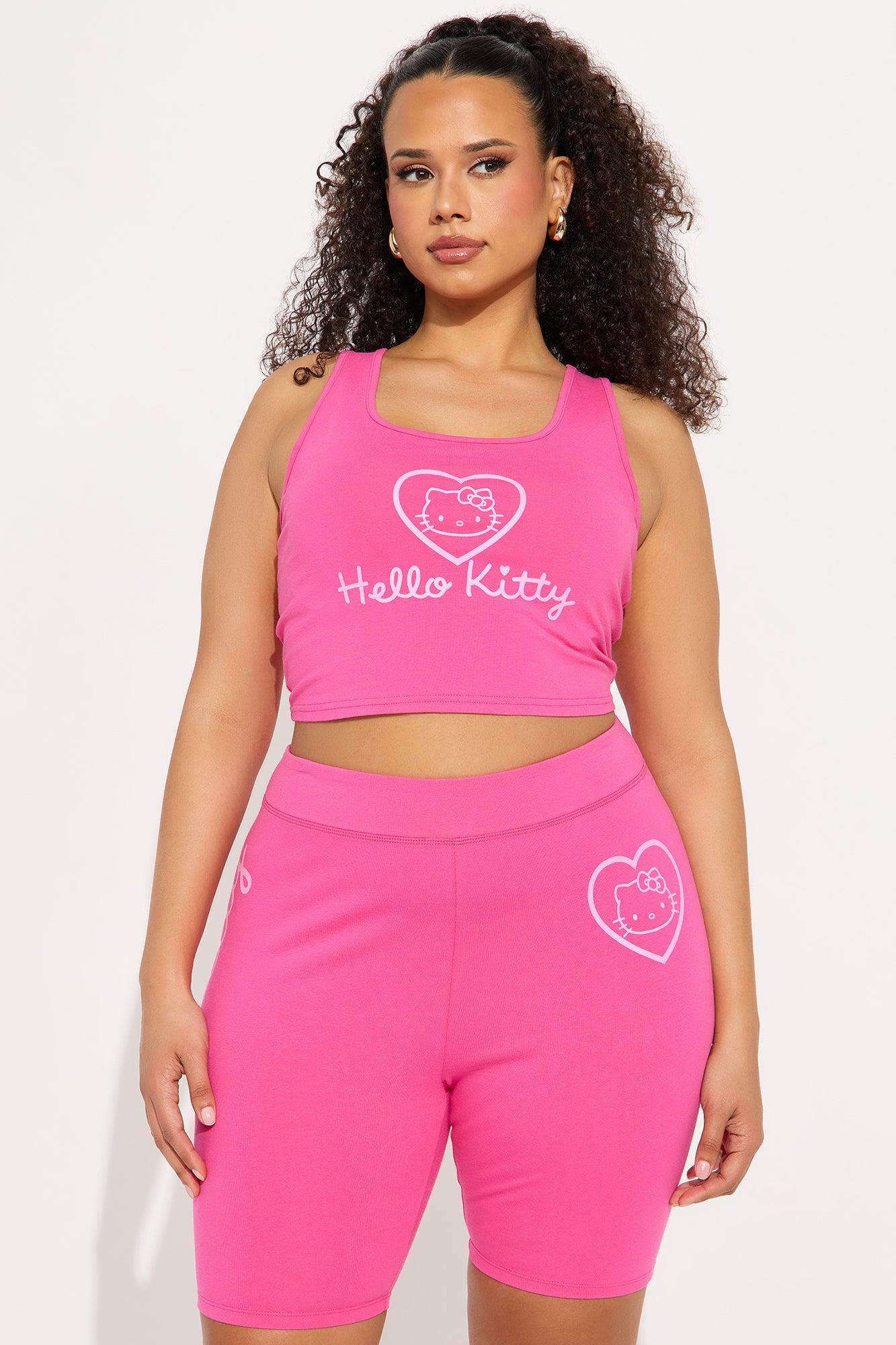 Hello Kitty Love Crop Top - Hot Pink Product Image