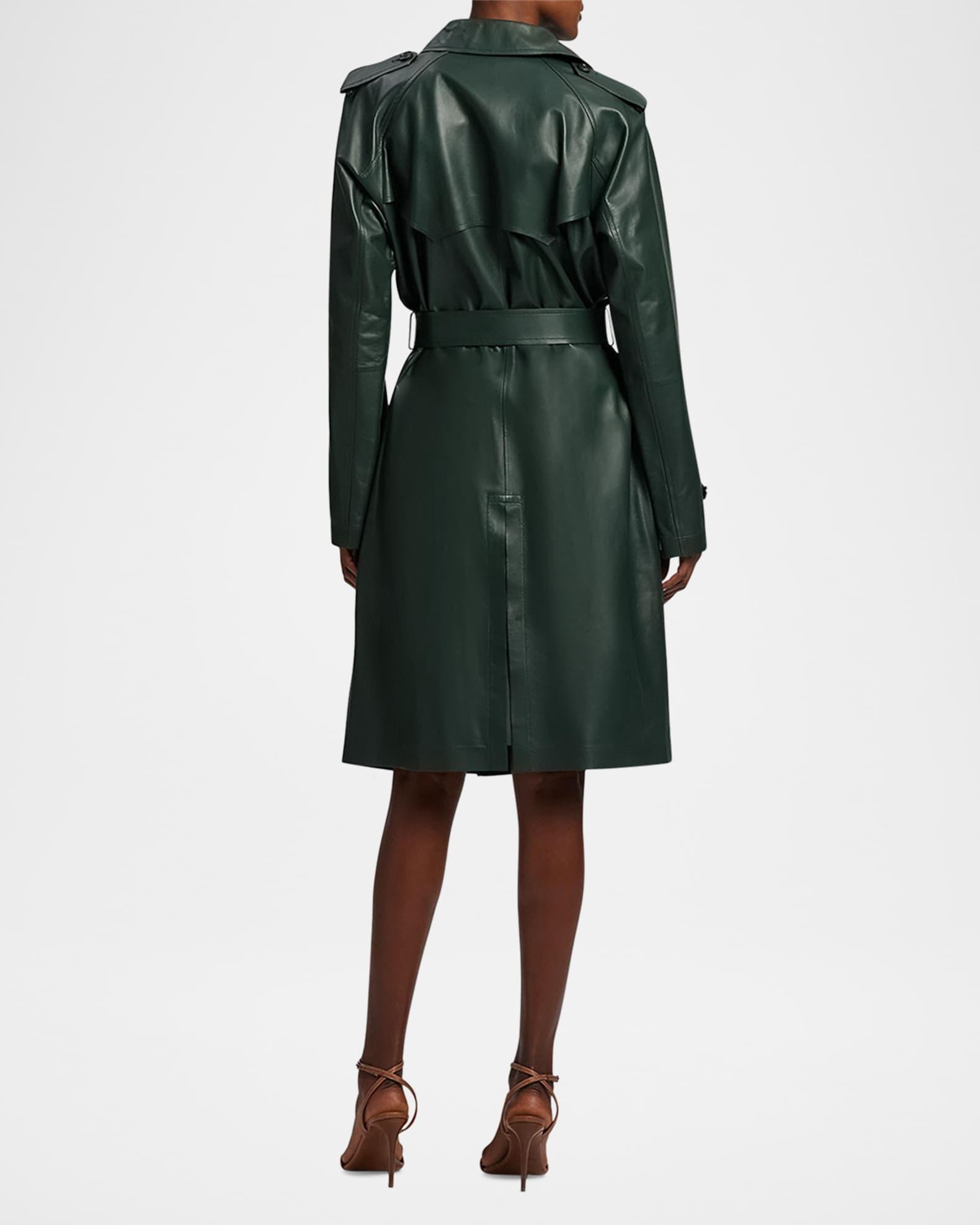 Niles Leather Trench Coat Product Image